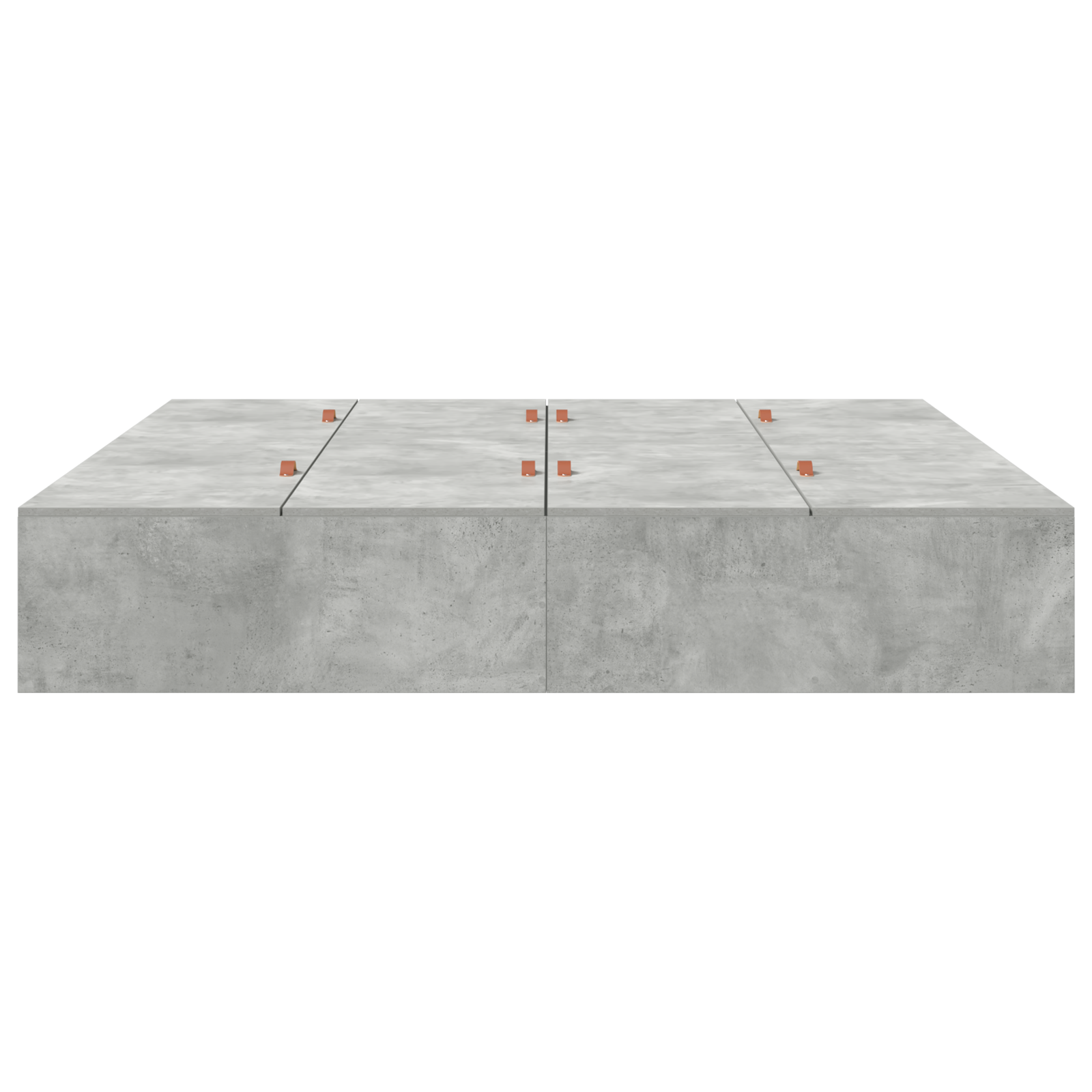 Storage Bed Frame Concrete Grey 180x200 cm - Image 6