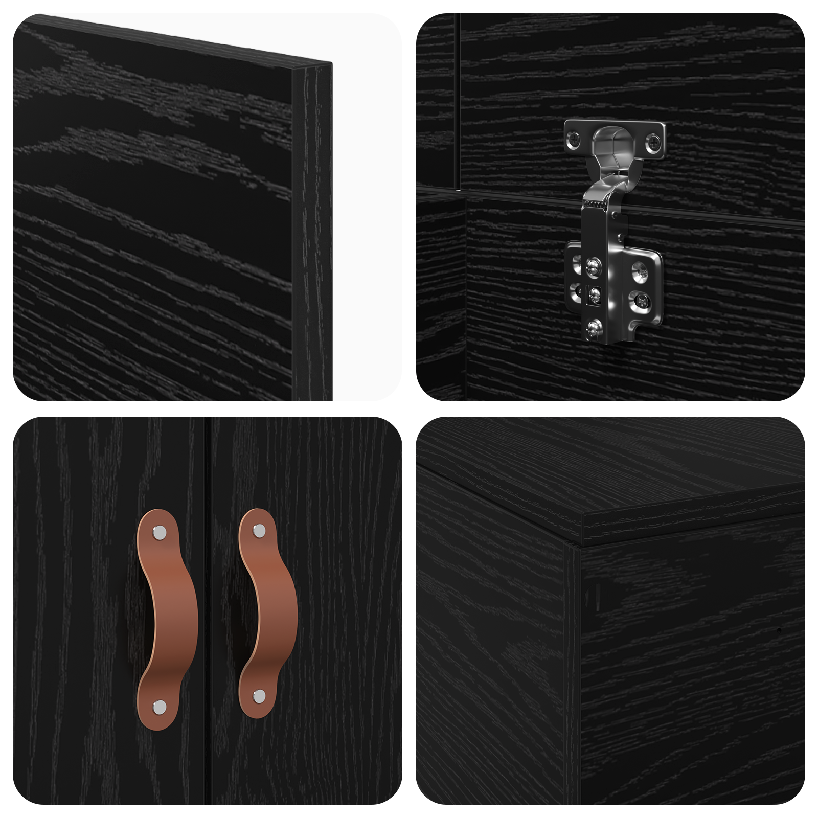 Storage Bed Frame Black Oak 90x190 cm - Image 10