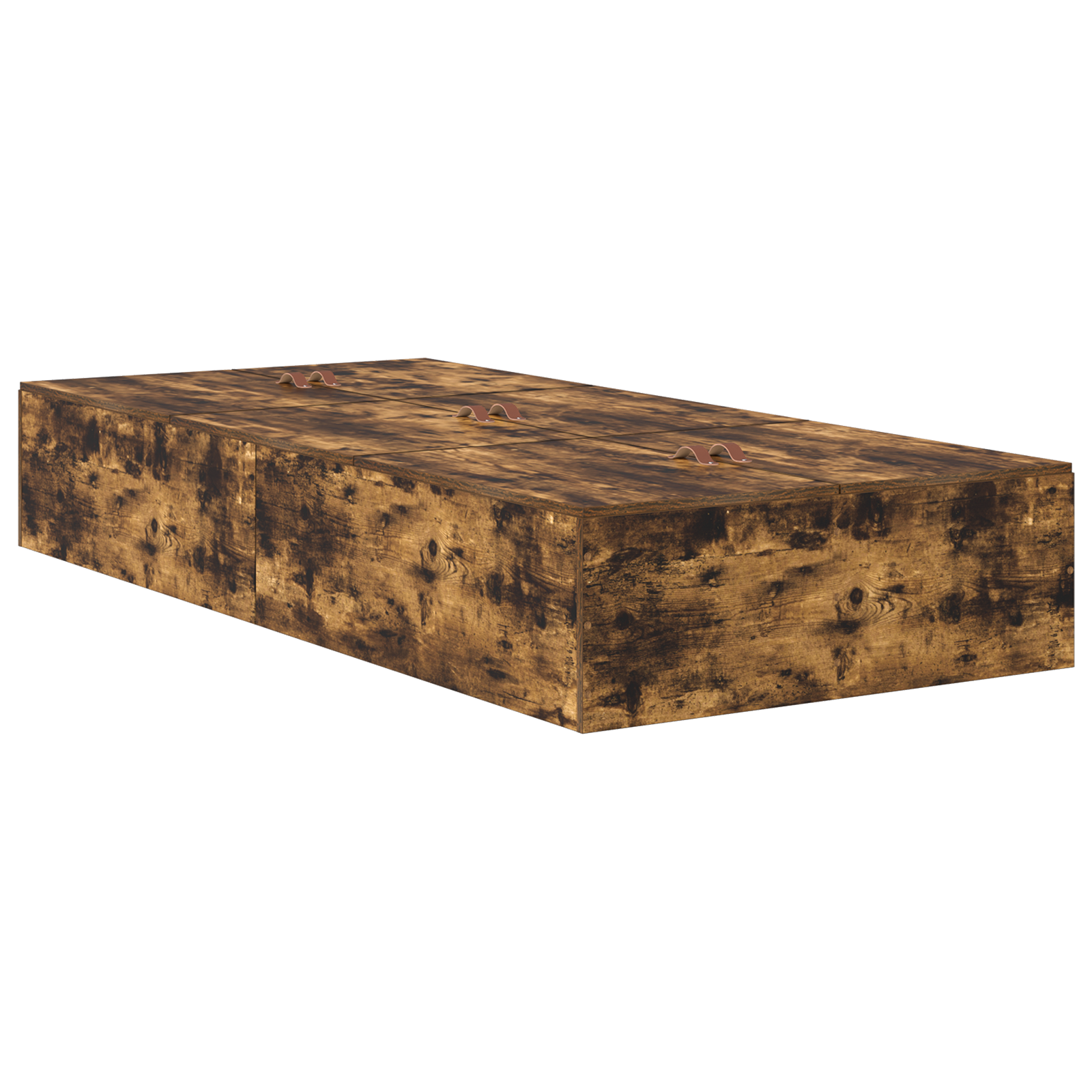 Storage Bed Frame Smoked Oak 90x190 cm - Image 8