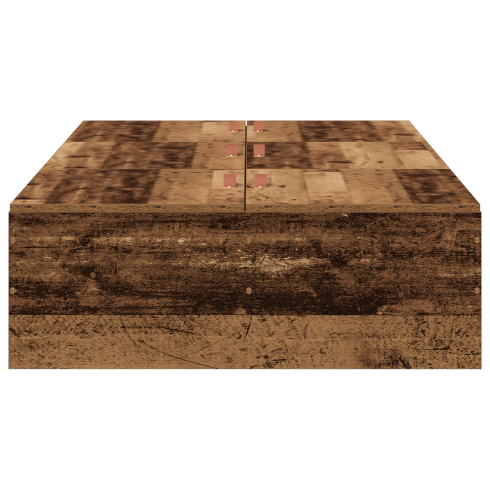 Storage Bed Frame Old Wood 75x190 cm Engineered Wood - Image 6