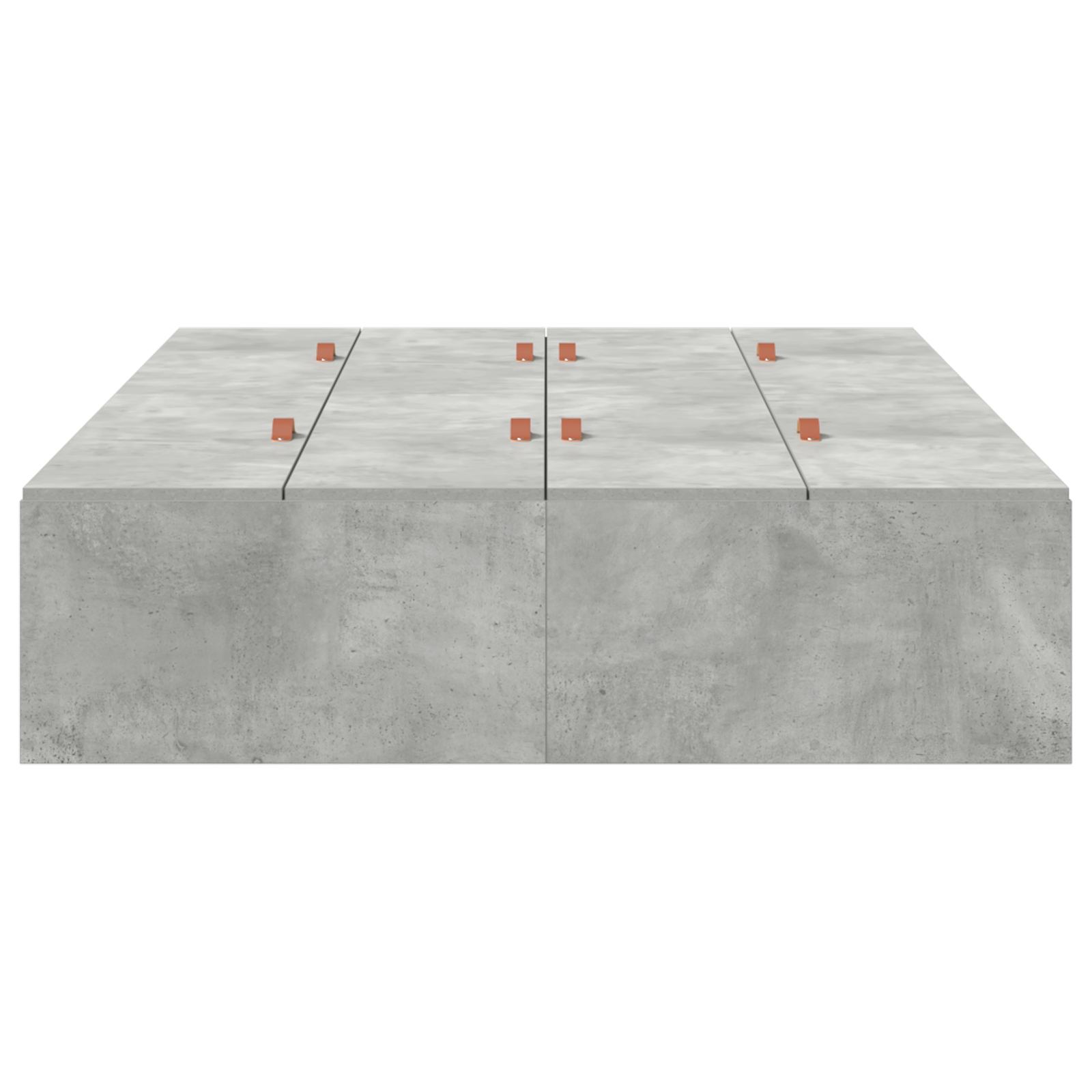 Storage Bed Frame Concrete Grey 120x190 cm - Image 6