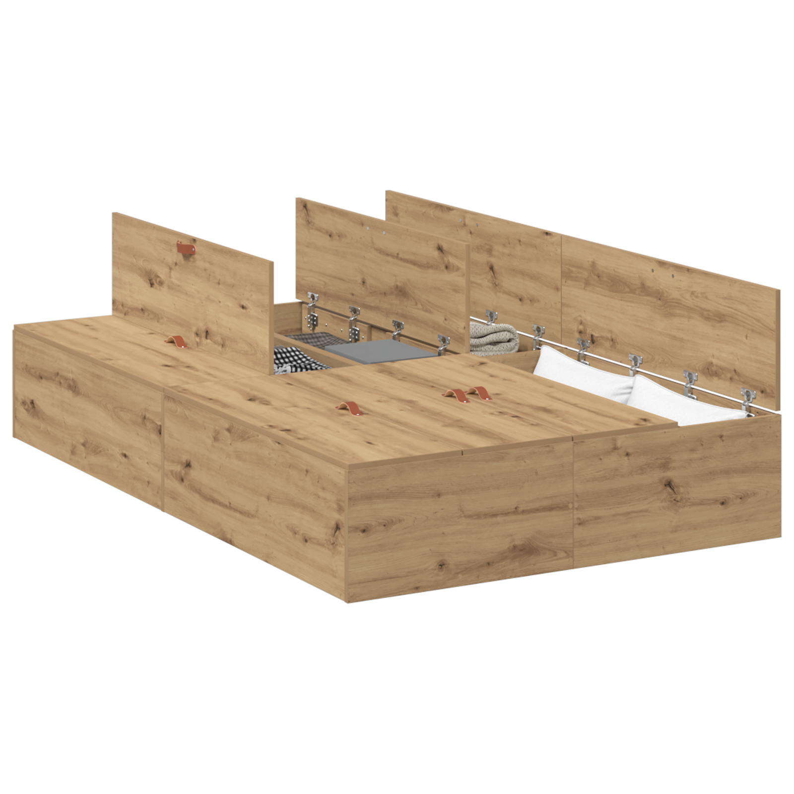Storage Bed Frame Artisan Oak 120x190 cm - Image 2