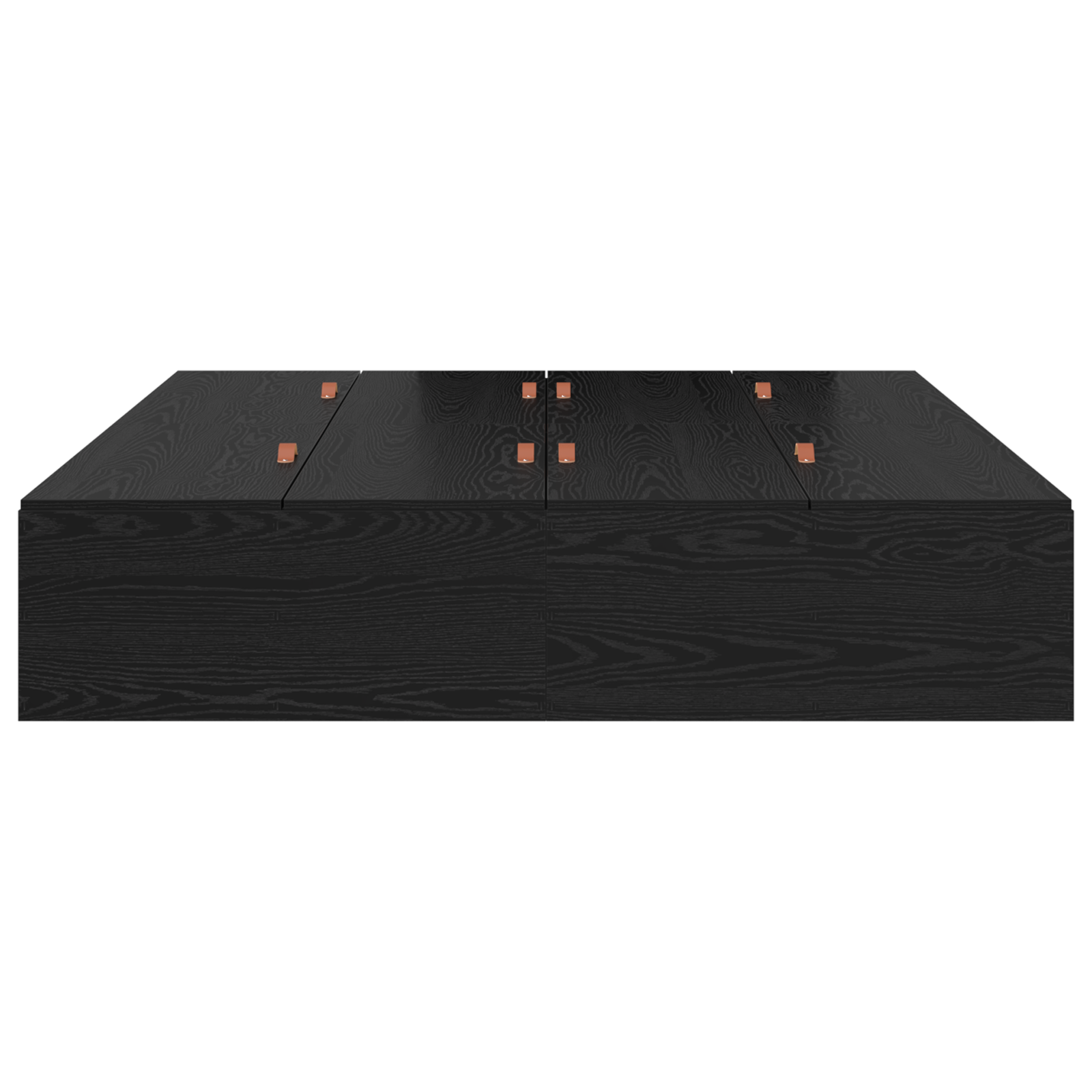 Storage Bed Frame Black Oak 135x190 cm - Image 6