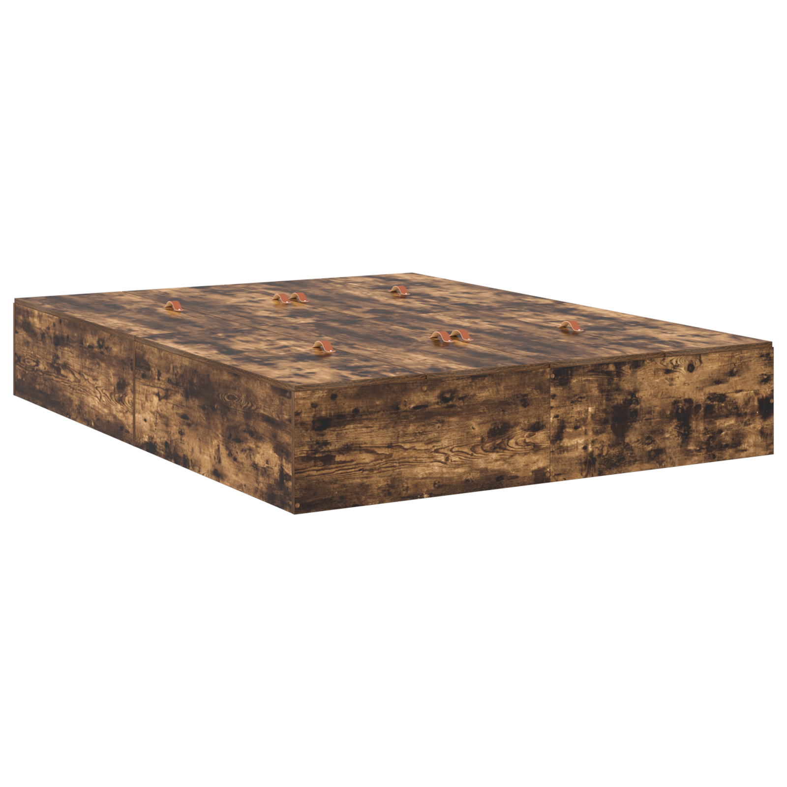 Storage Bed Frame Smoked Oak 135x190 cm - Image 8