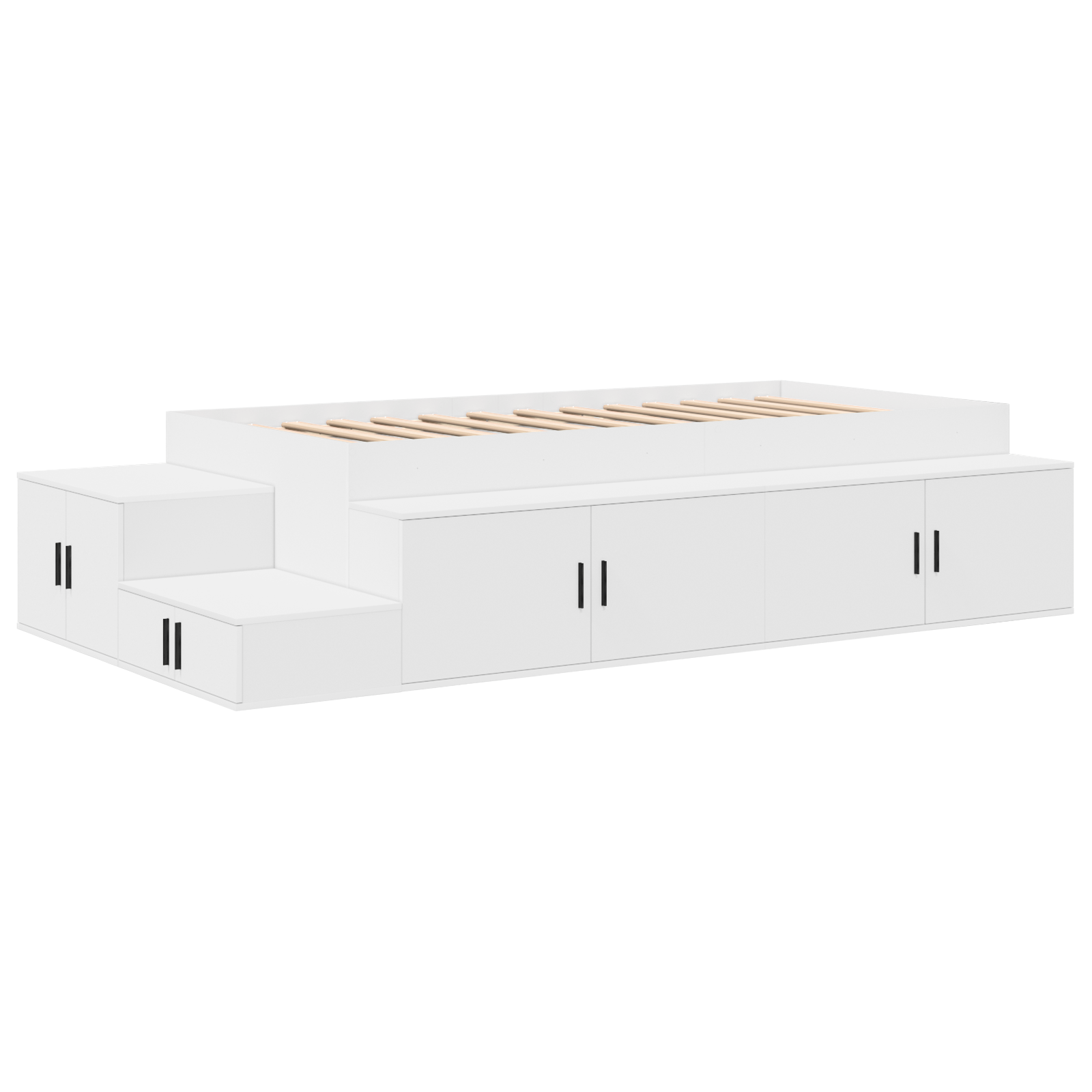 Storage Bed Frame White 100x200 cm - Image 3