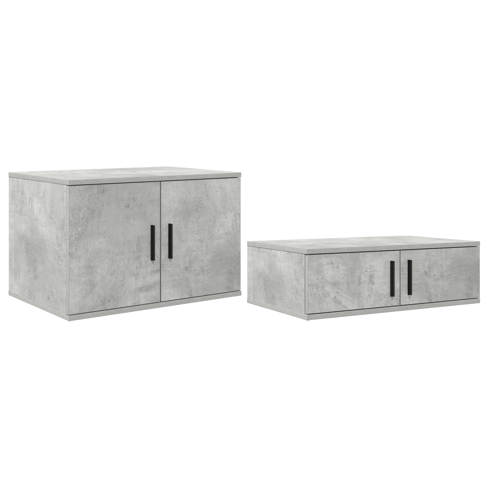 Storage Bed Frame Concrete Grey 90x200 cm - Image 5