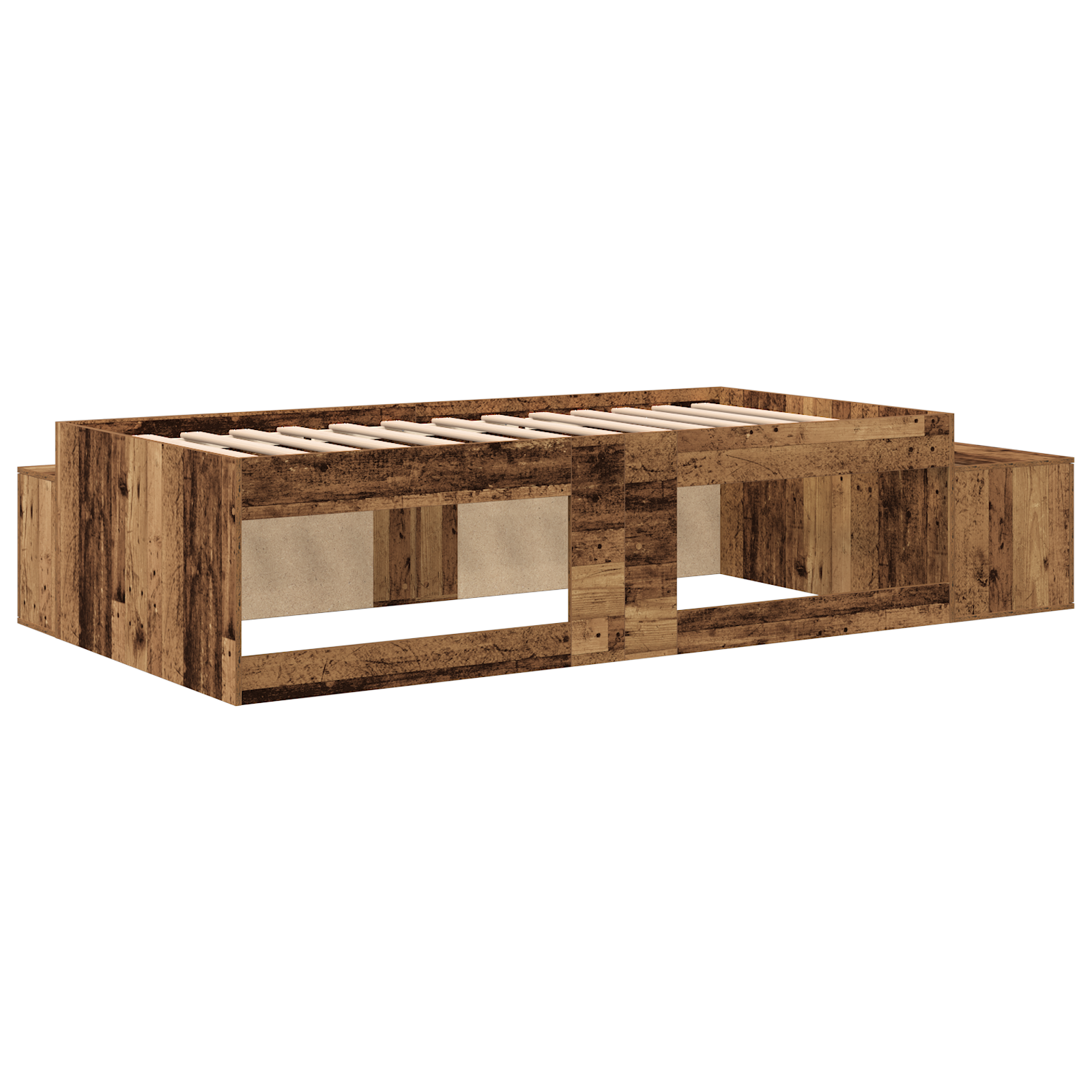 Storage Bed Frame Old Wood 90x200 cm - Image 9