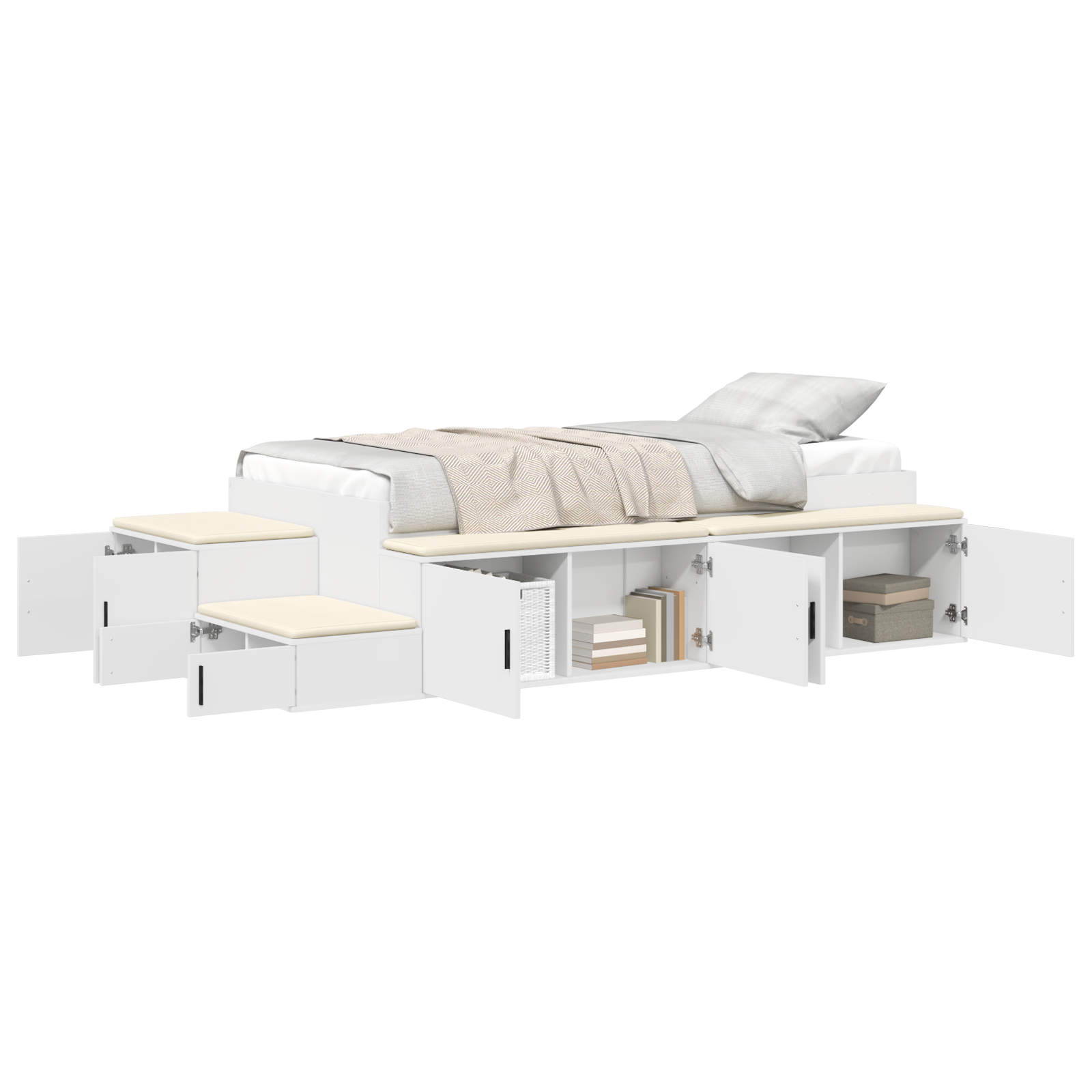 Storage Bed Frame White 80x200 cm - Image 2
