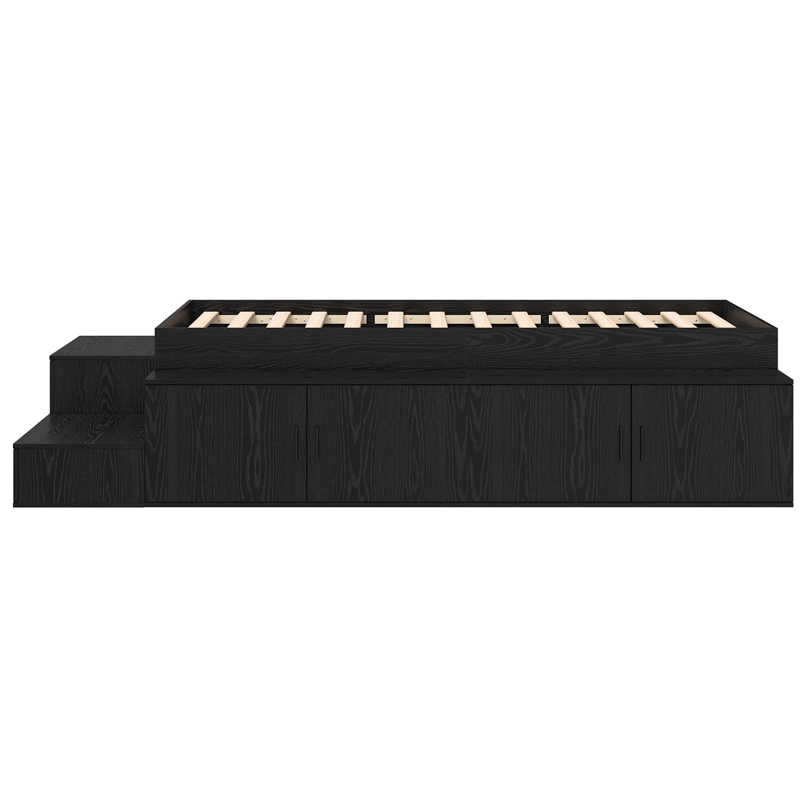 Storage Bed Frame Black Oak 80x200 cm - Image 7