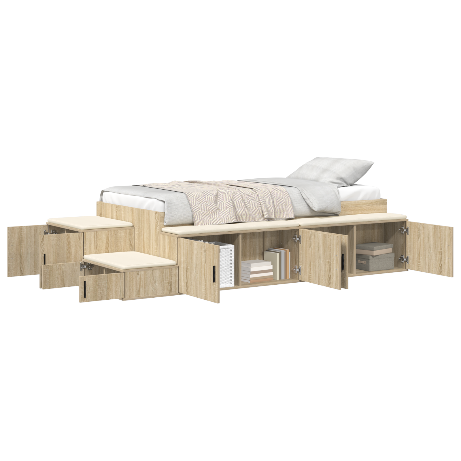 Storage Bed Frame Sonoma Oak 80x200 cm - Image 2