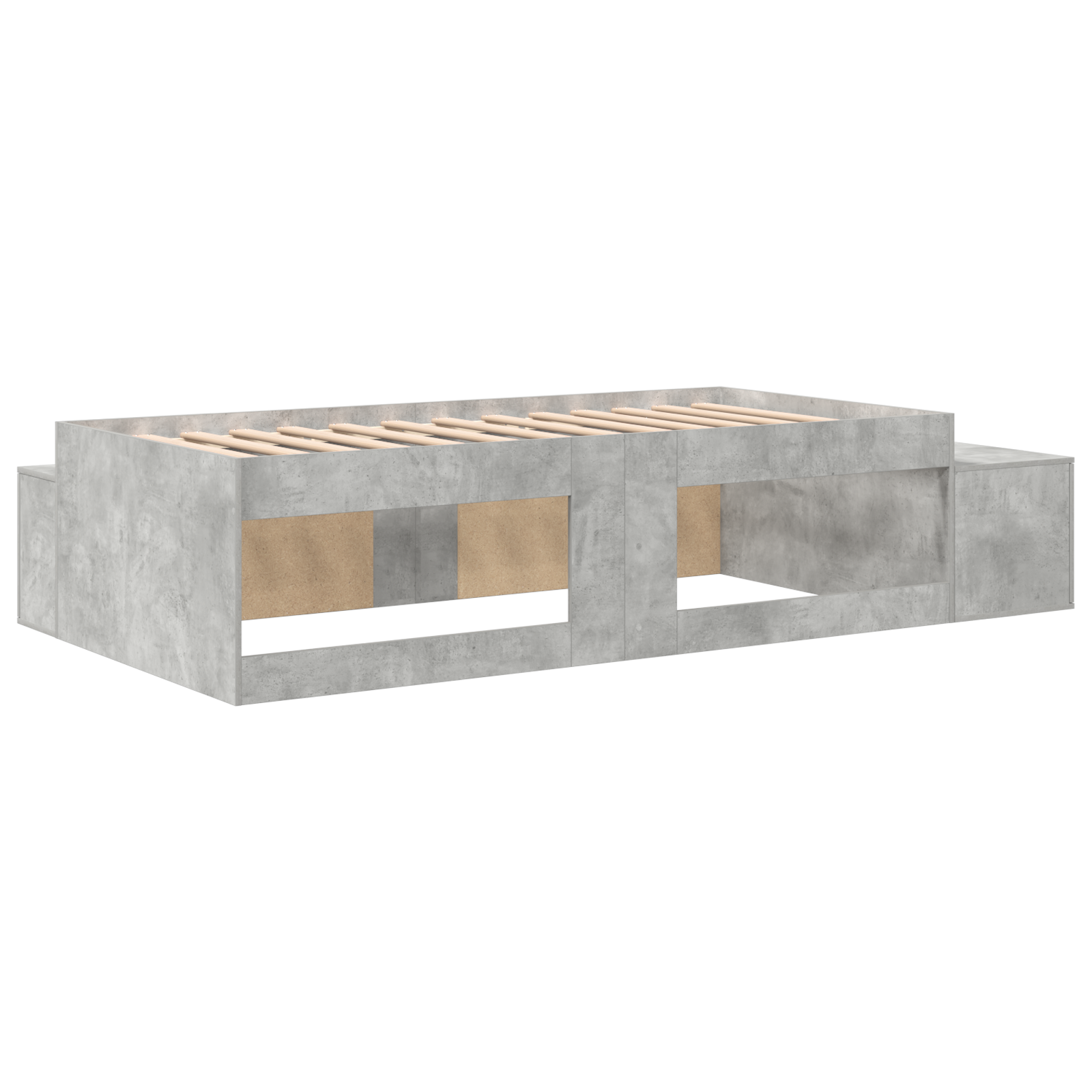 Storage Bed Frame Concrete Grey 80x200 cm - Image 9