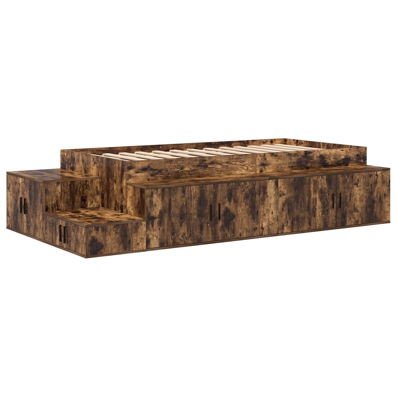 Storage Bed Frame Smoked Oak 80x200 cm - Image 3