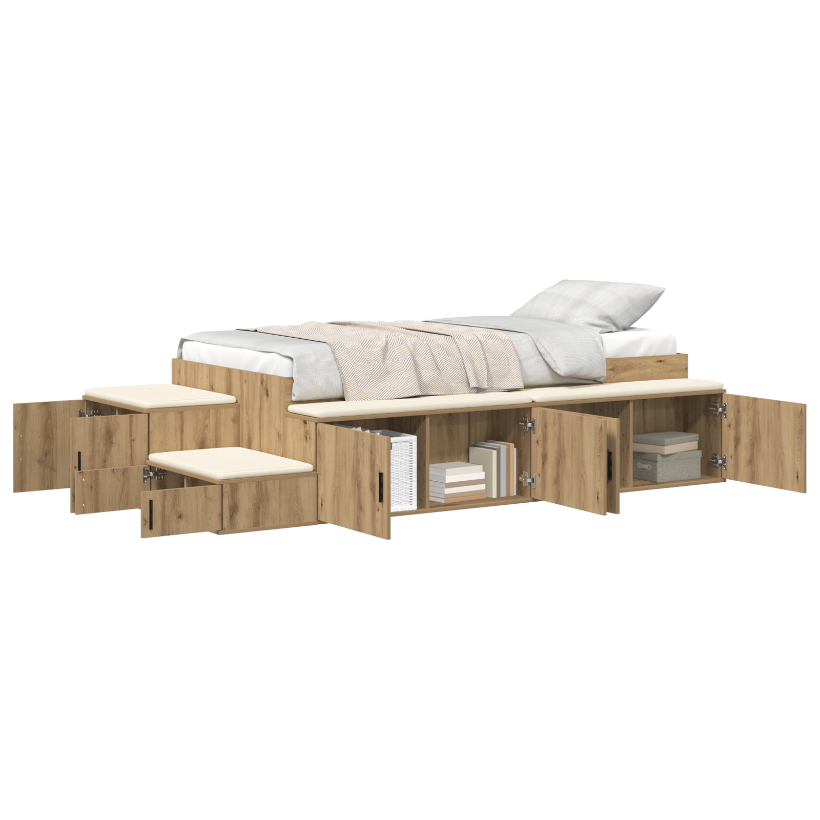 Storage Bed Frame Artisan Oak 80x200 cm - Image 2