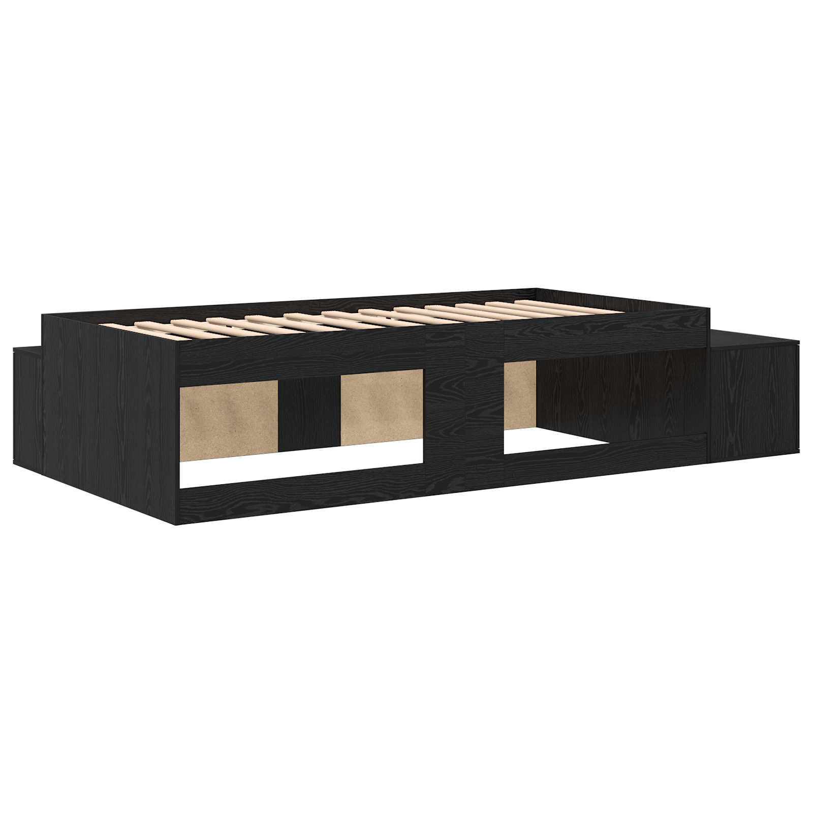 Storage Bed Frame Black Oak 90x190 cm - Image 9