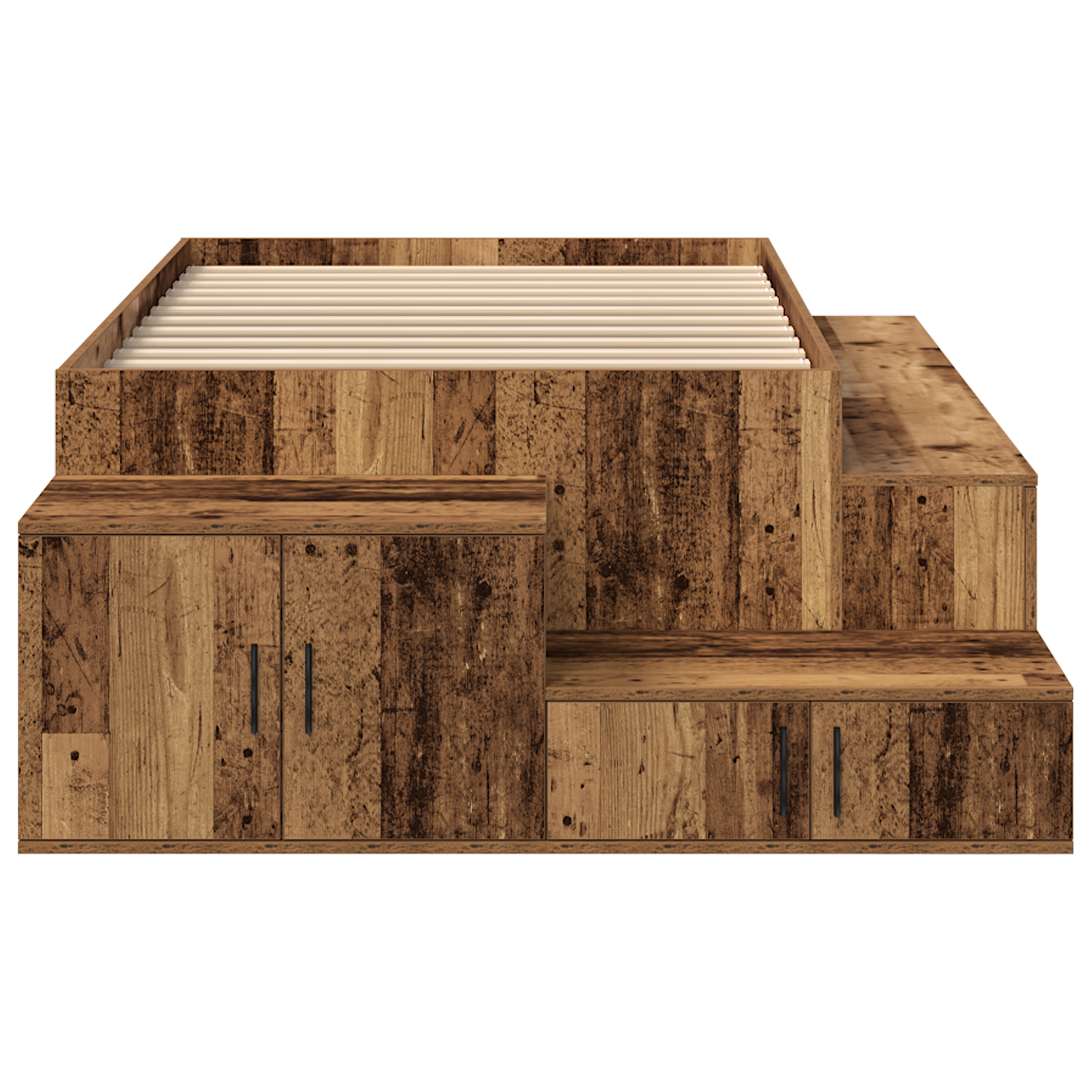 Storage Bed Frame Old Wood 90x190 cm - Image 8