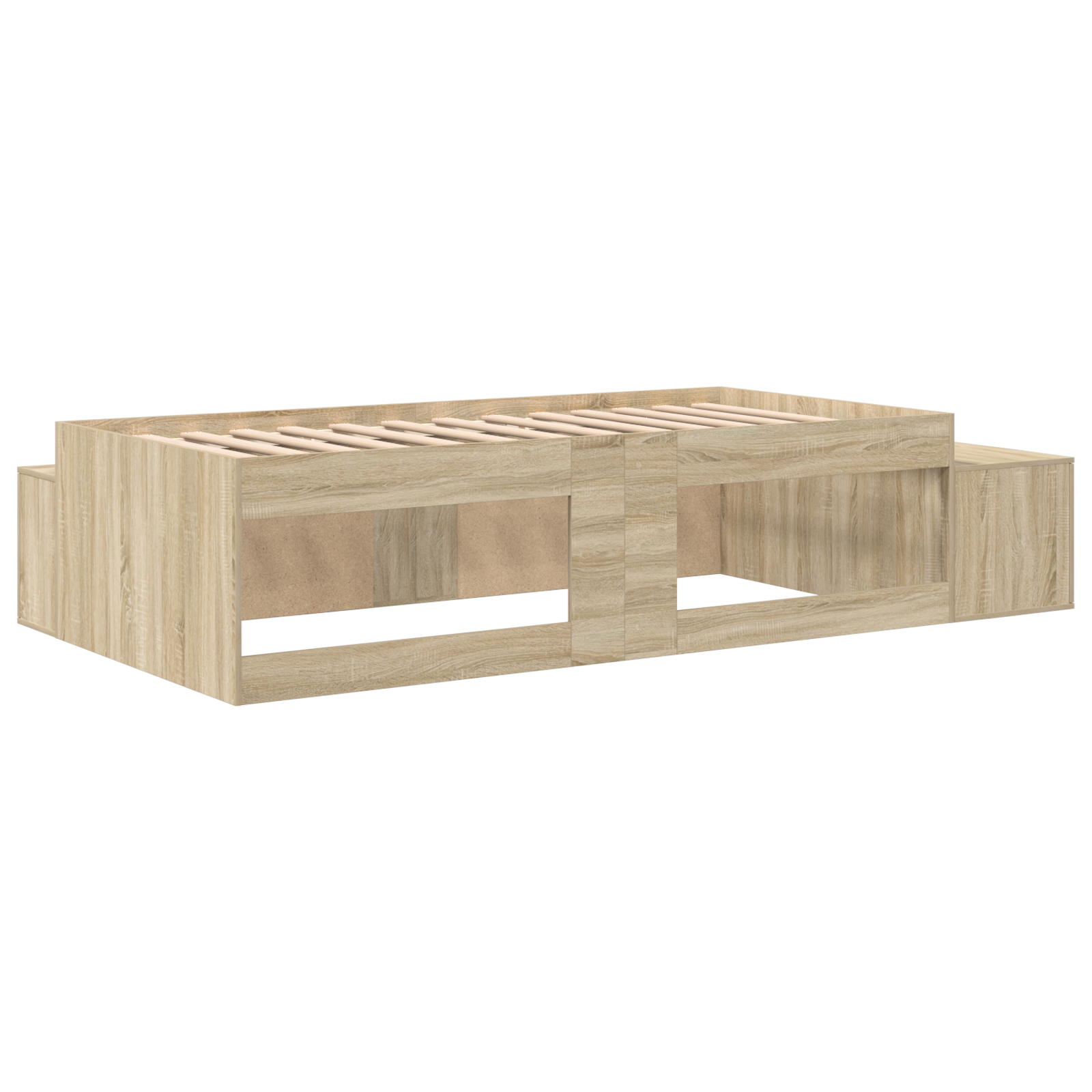 Storage Bed Frame Sonoma Oak 75x190 cm - Image 9