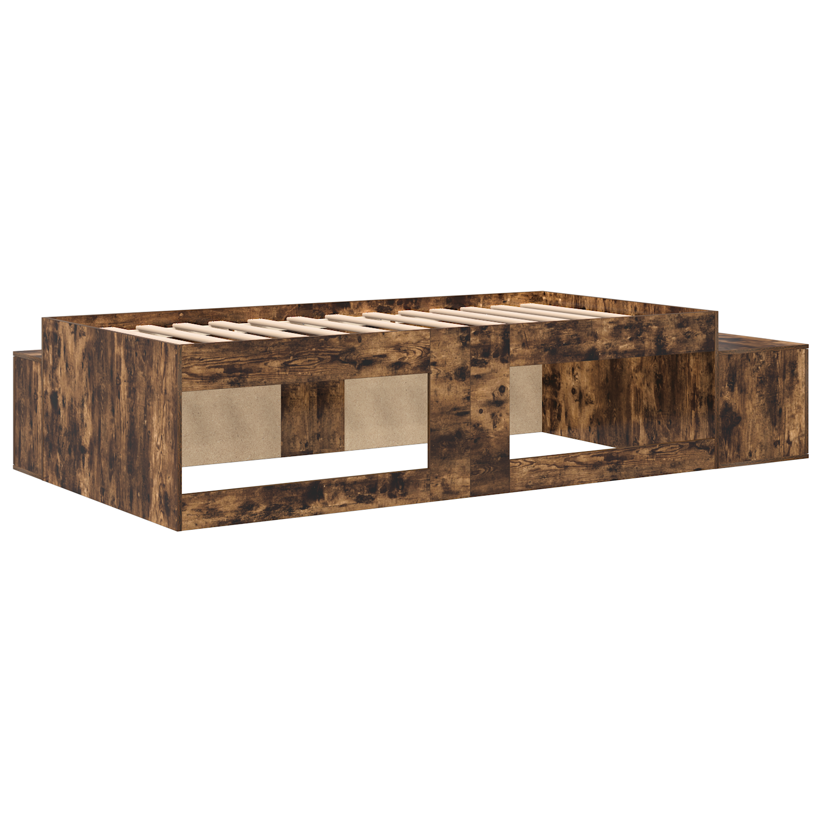 Storage Bed Frame Smoked Oak 75x190 cm - Image 9