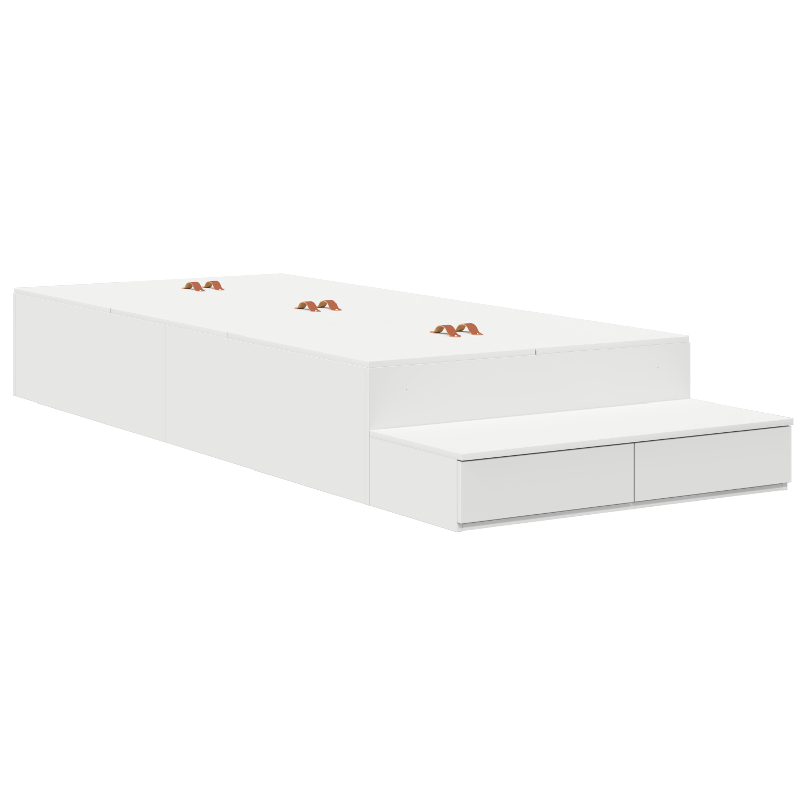 Storage Bed Frame White 80x200 cm - Image 2