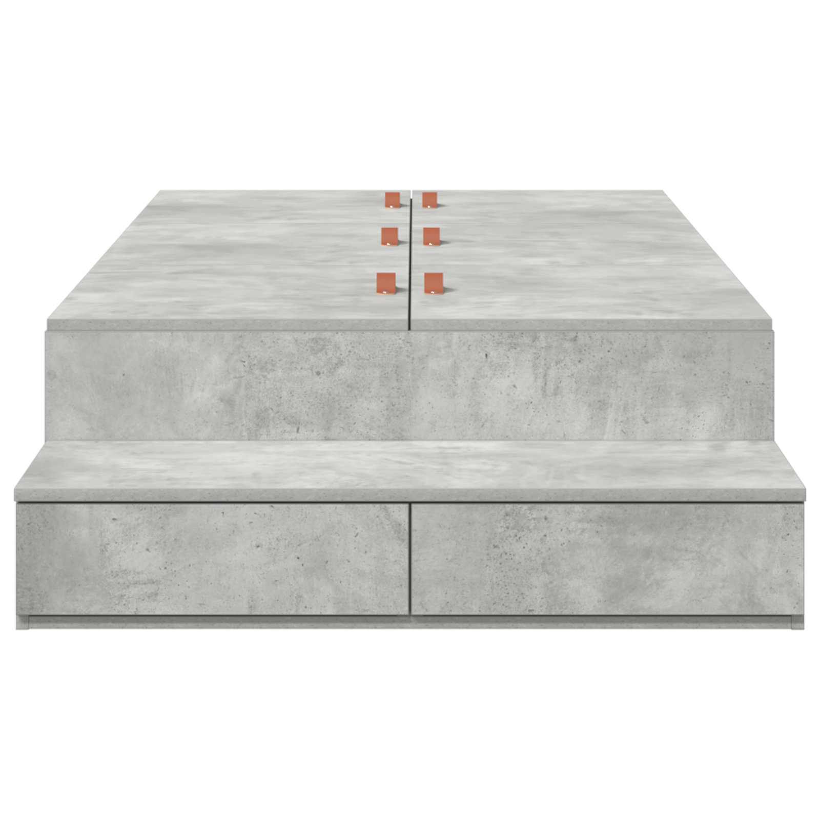 Storage Bed Frame Concrete Grey 90x200 cm - Image 5