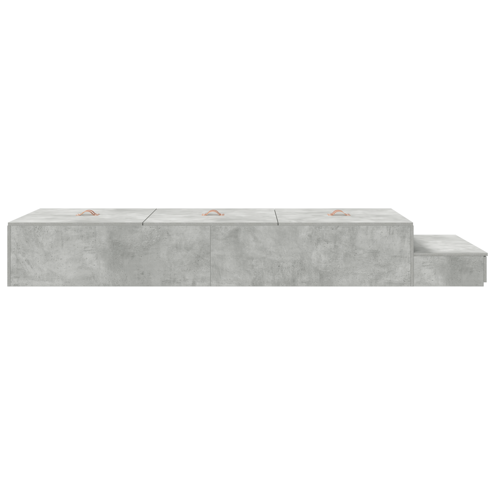 Storage Bed Frame Concrete Grey 100x200 cm - Image 8