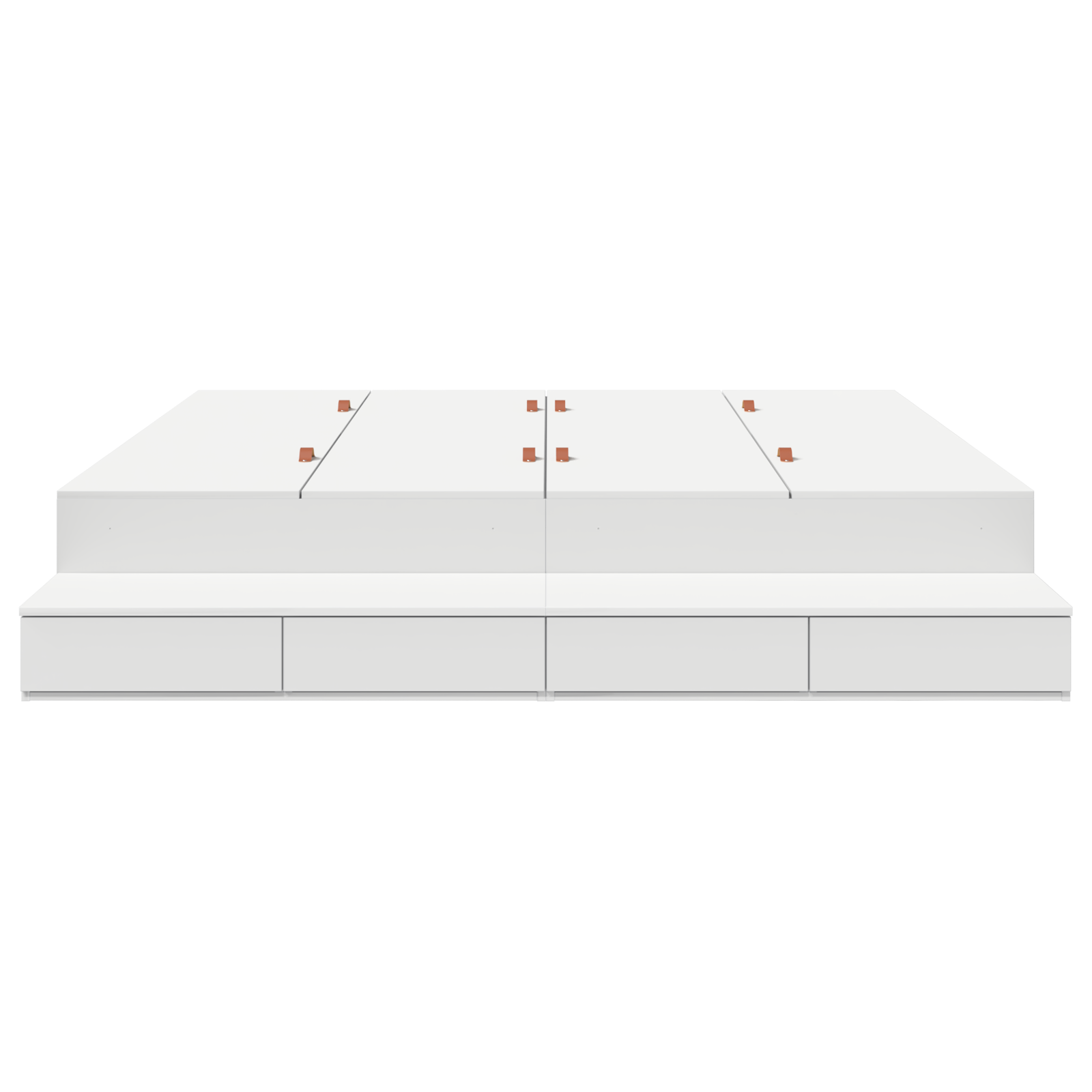 Storage Bed Frame White 200x200 cm - Image 5