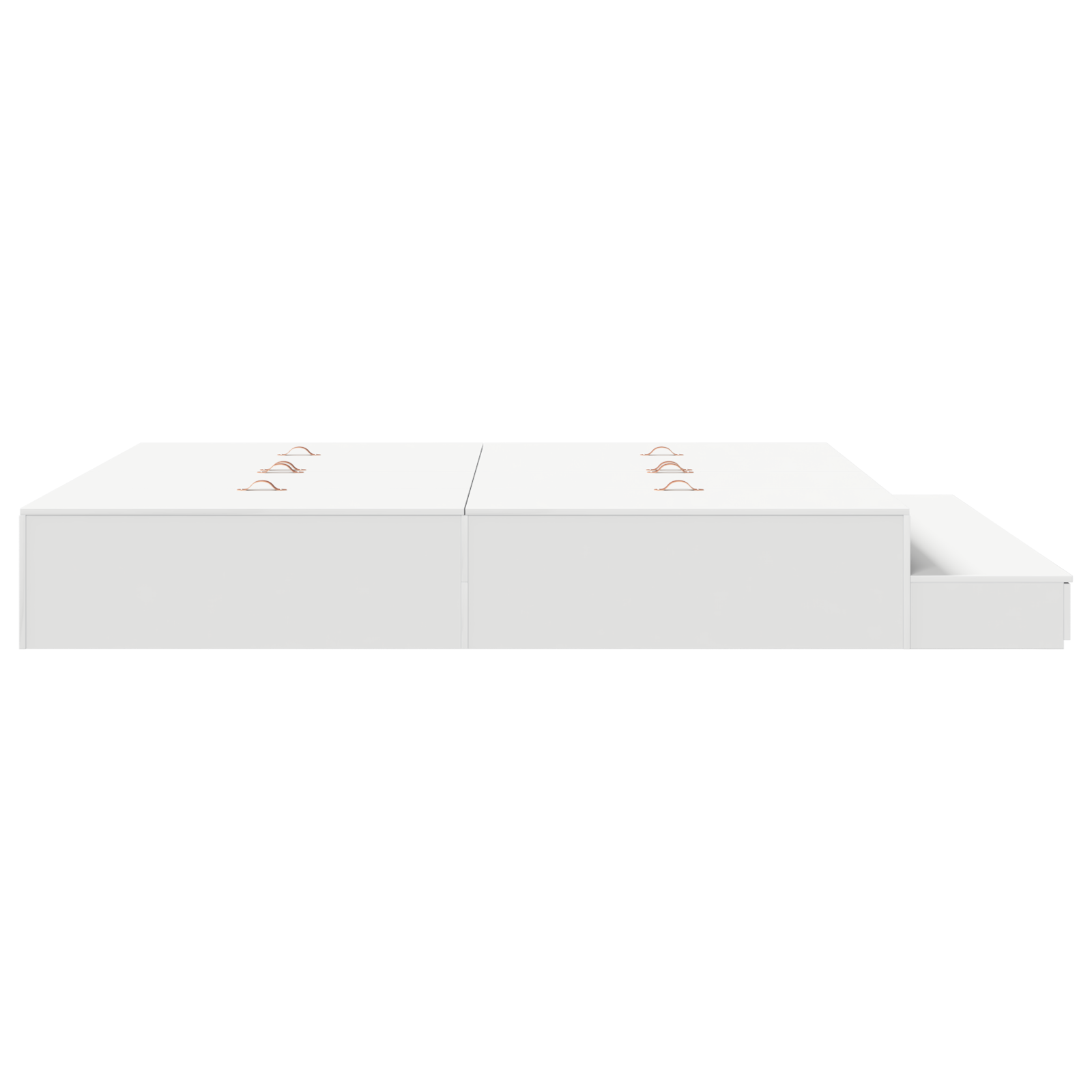 Storage Bed Frame White 200x200 cm - Image 6