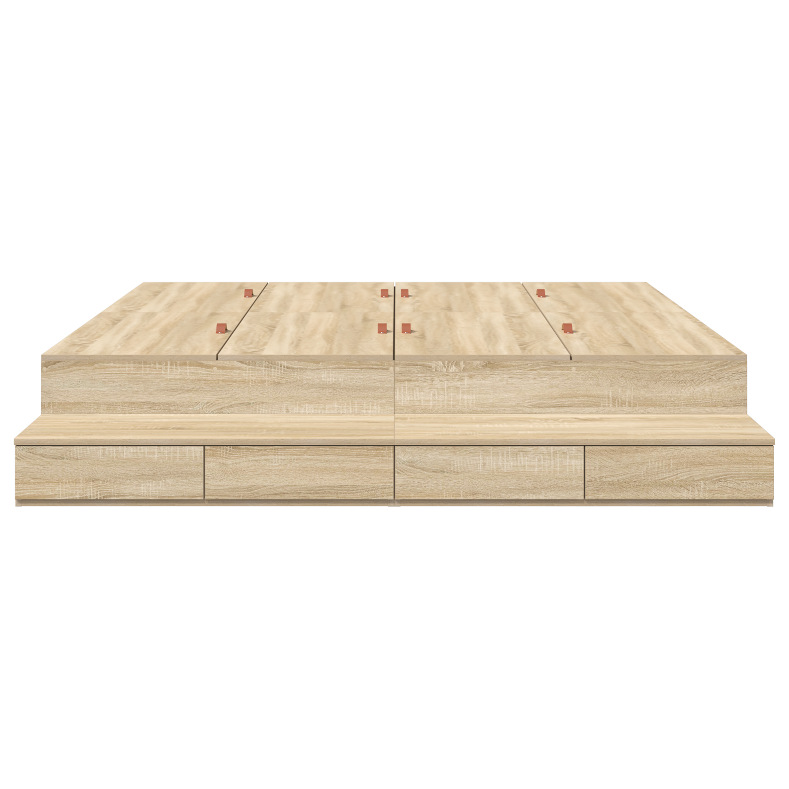 Storage Bed Frame Sonoma Oak 200x200 cm - Image 7