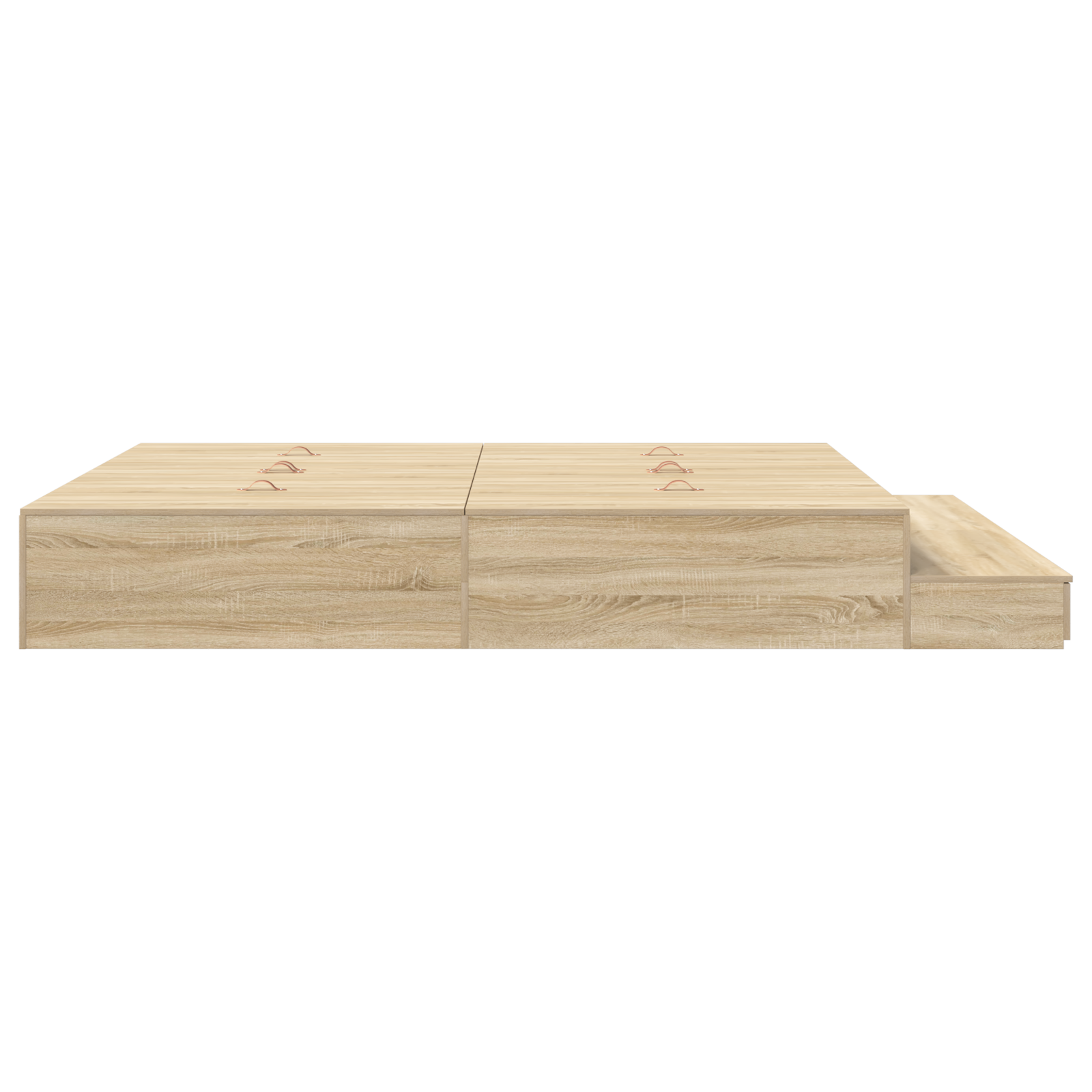 Storage Bed Frame Sonoma Oak 200x200 cm - Image 8