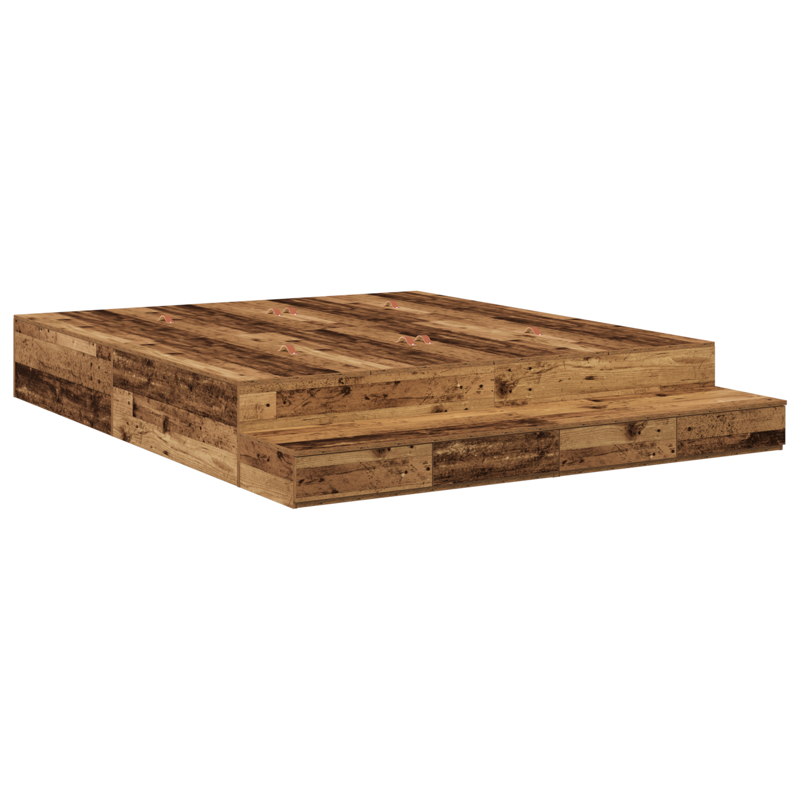 Storage Bed Frame Old Wood 200x200 cm - Image 3