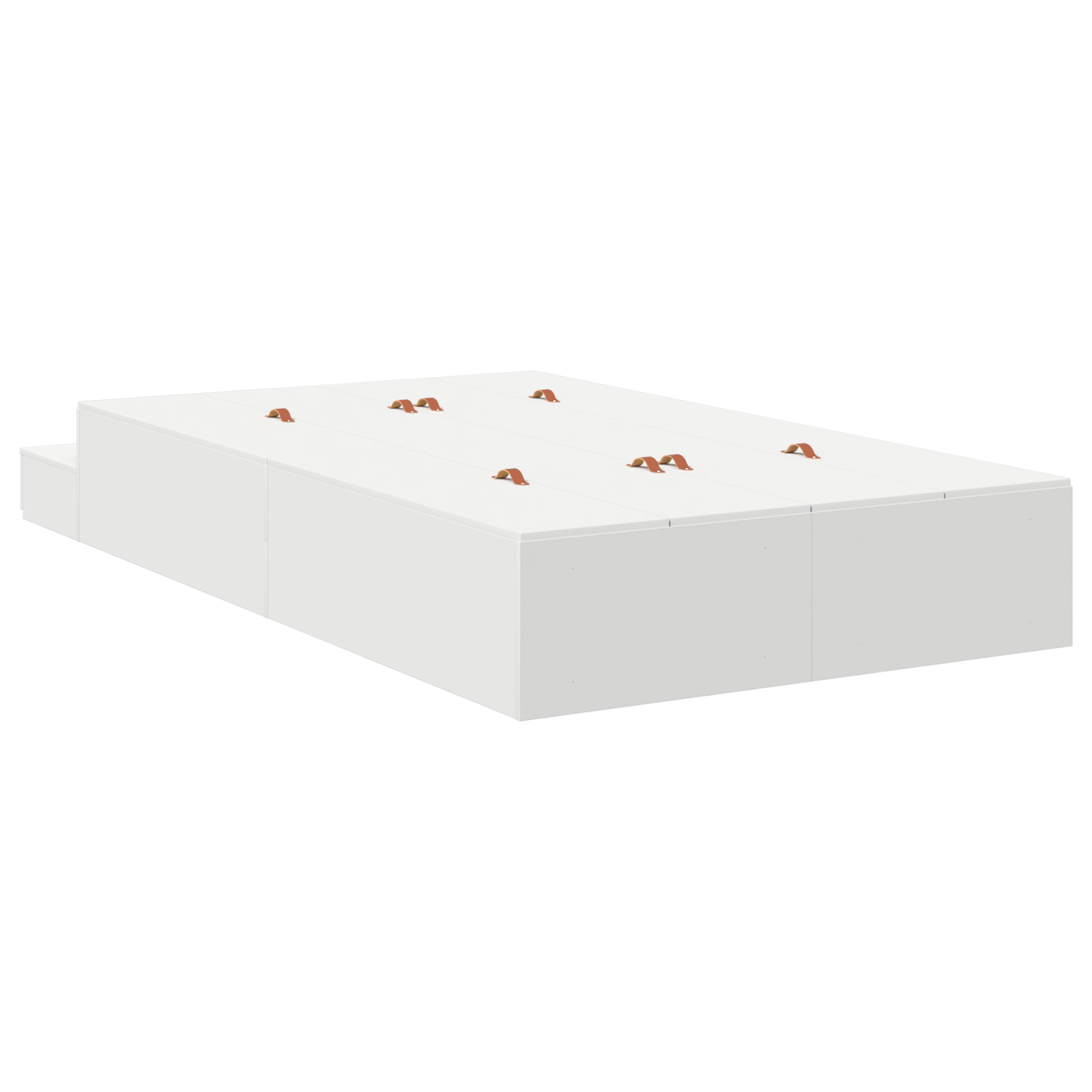 Storage Bed Frame White 120x200 cm - Image 9