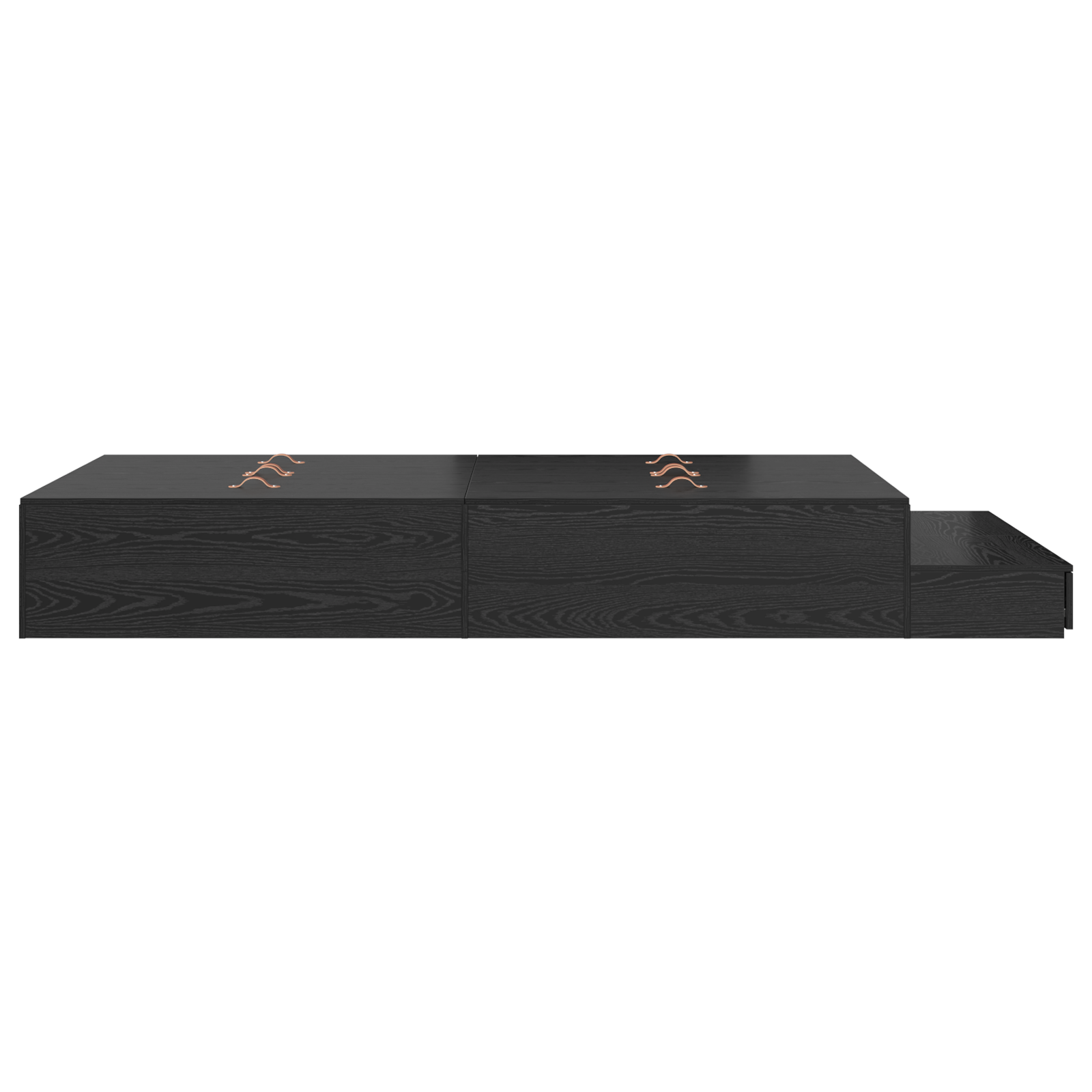 Storage Bed Frame Black Oak 120x200 cm - Image 7