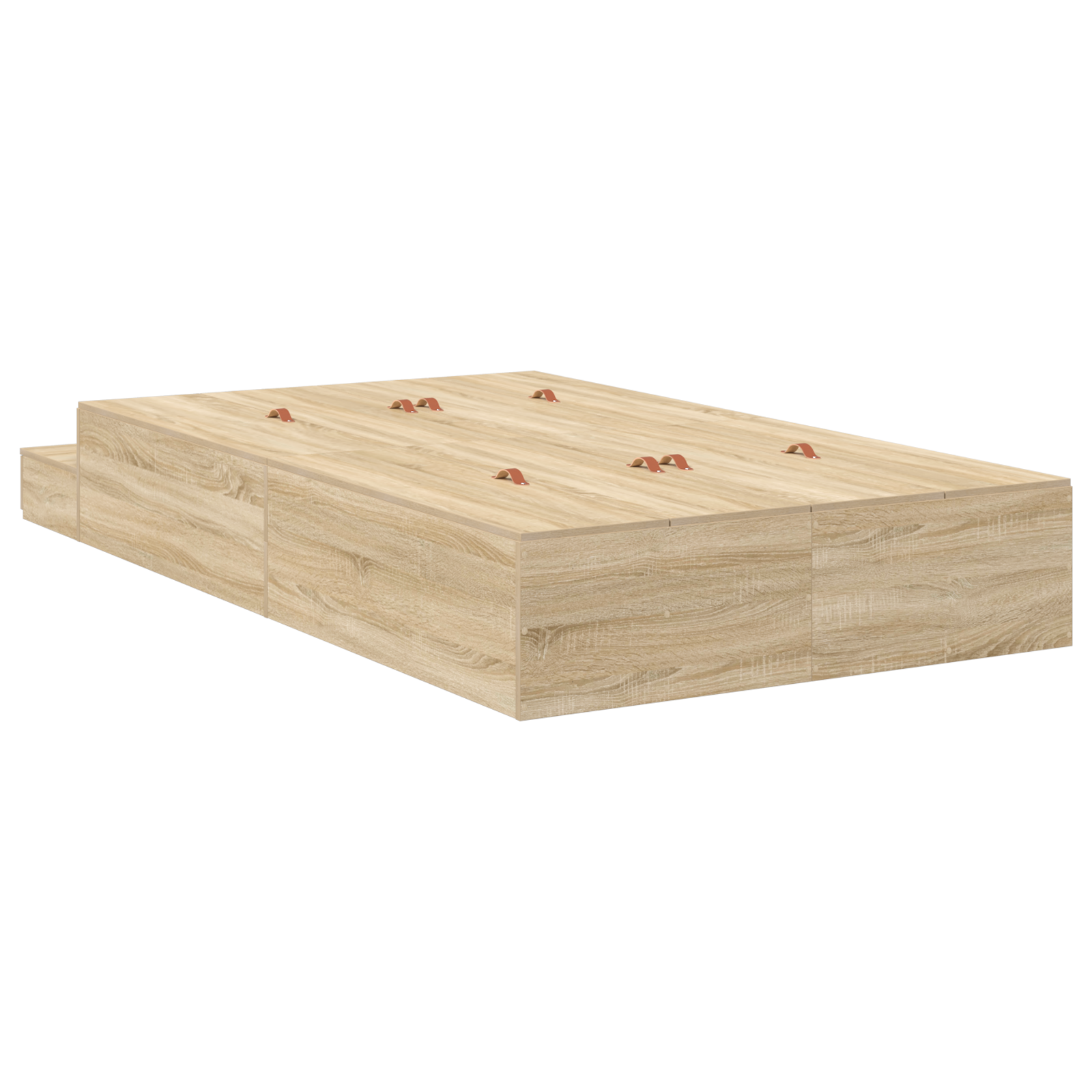 Storage Bed Frame Sonoma Oak 120x200 cm - Image 8