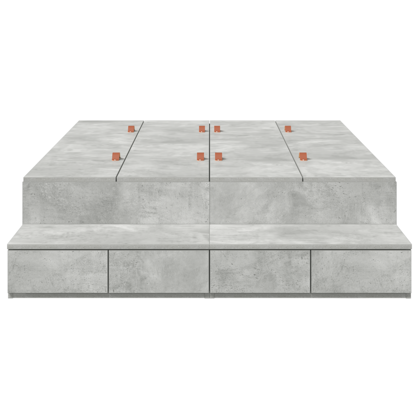 Storage Bed Frame Concrete Grey 120x200 cm - Image 7