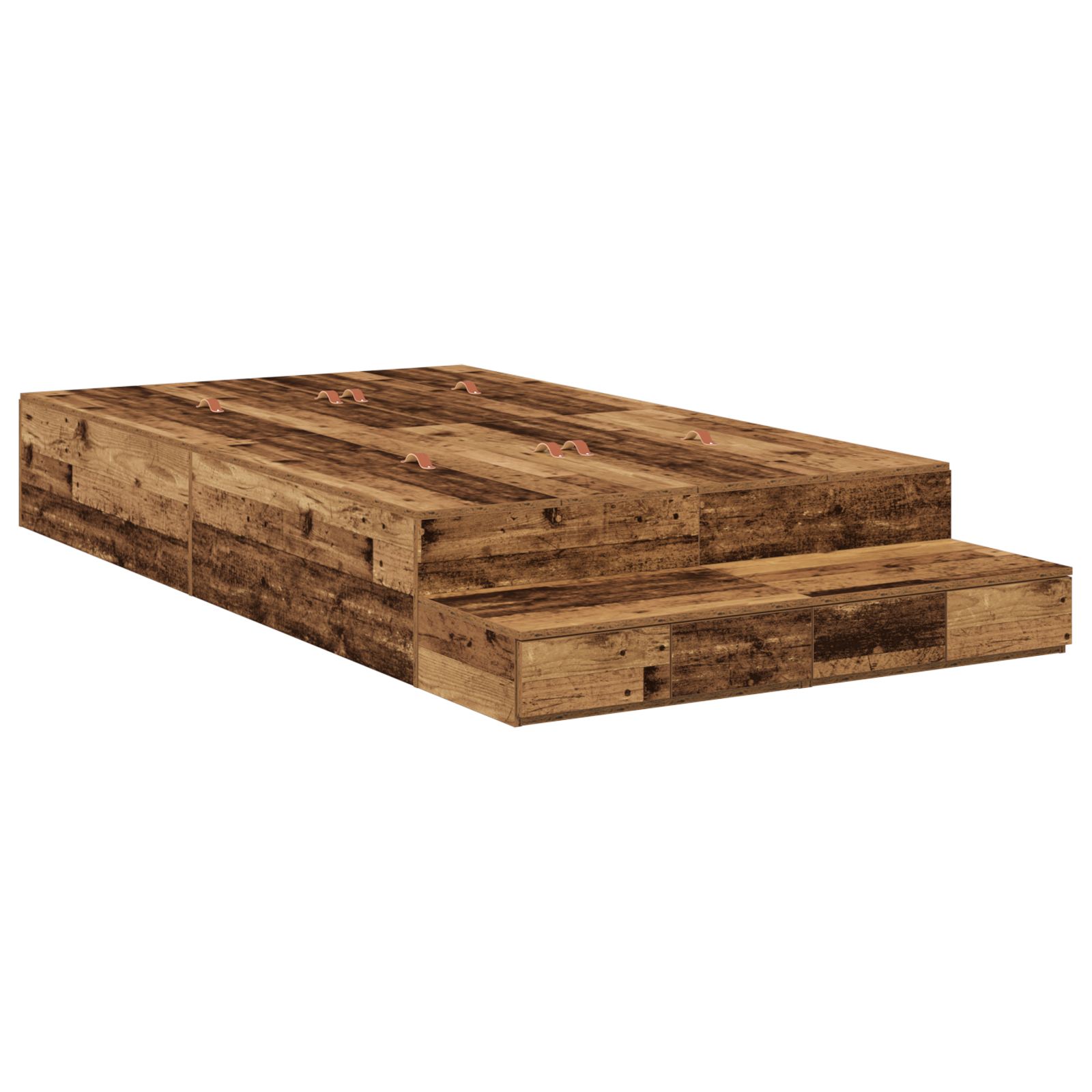Thumbnail - vidaXL Stauraumbettgestell Old Wood 120x200 cm