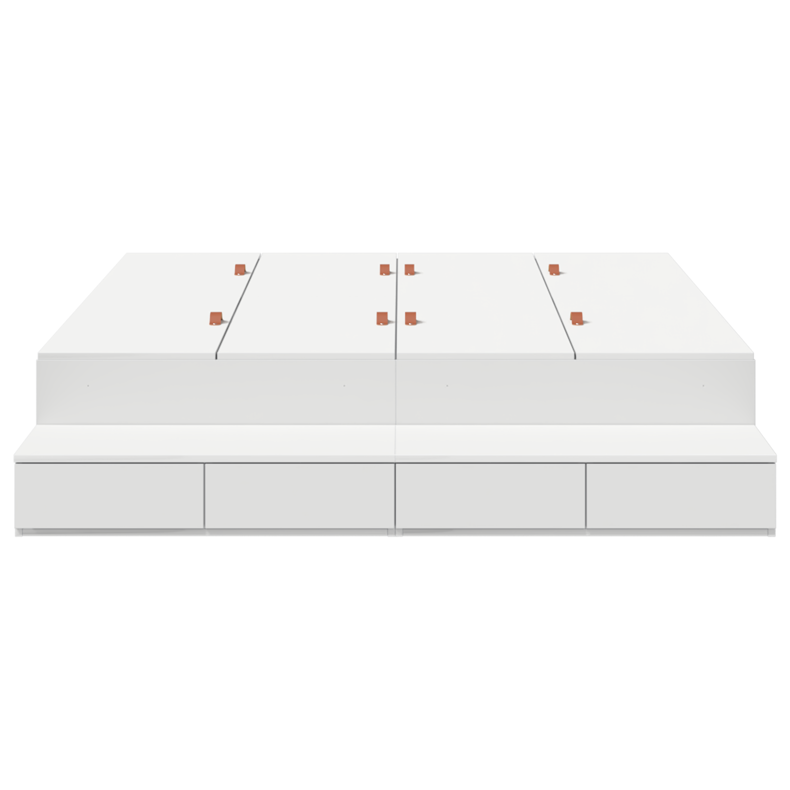 Storage Bed Frame White 140x200 cm - Image 6