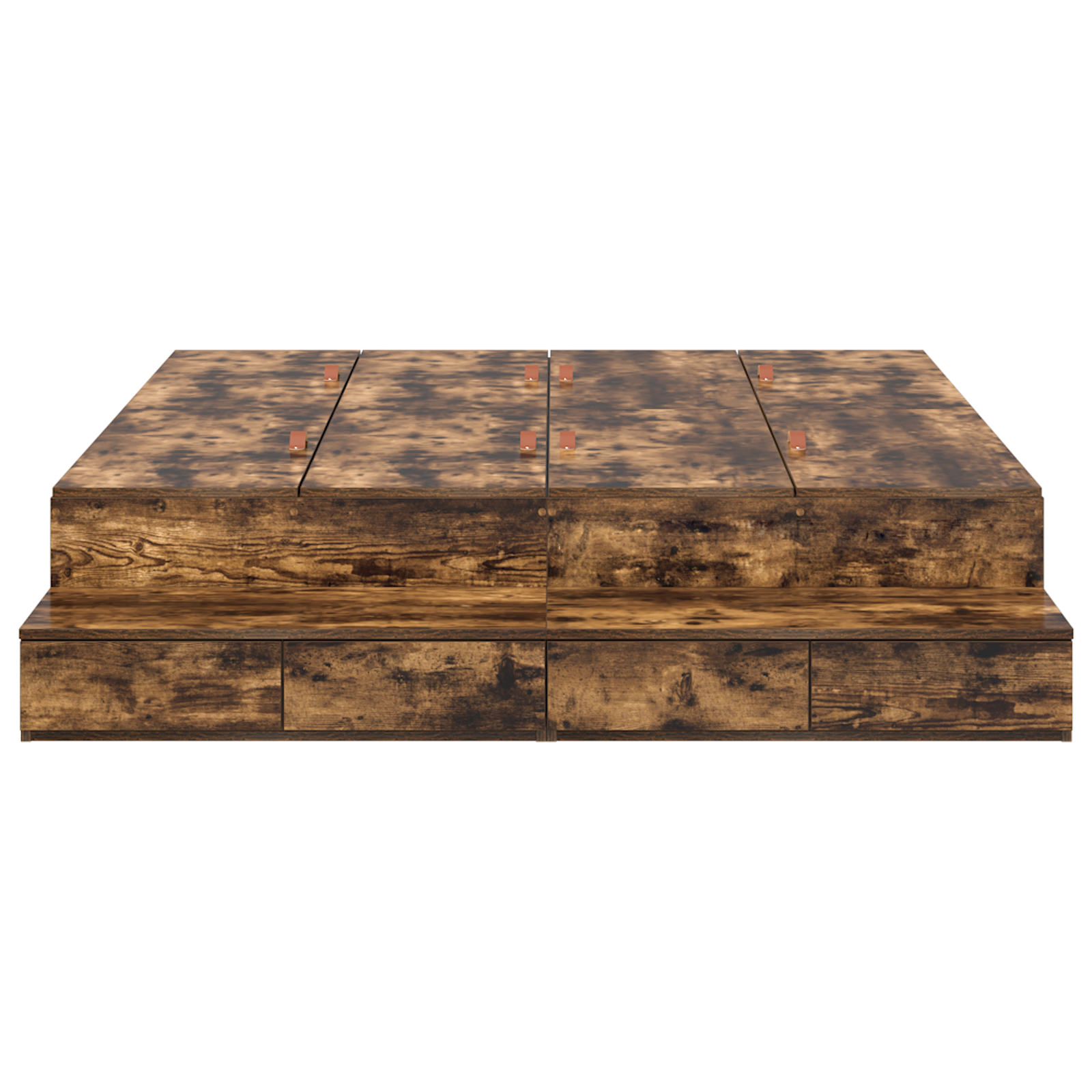 Storage Bed Frame Smoked Oak 140x200 cm - Image 8