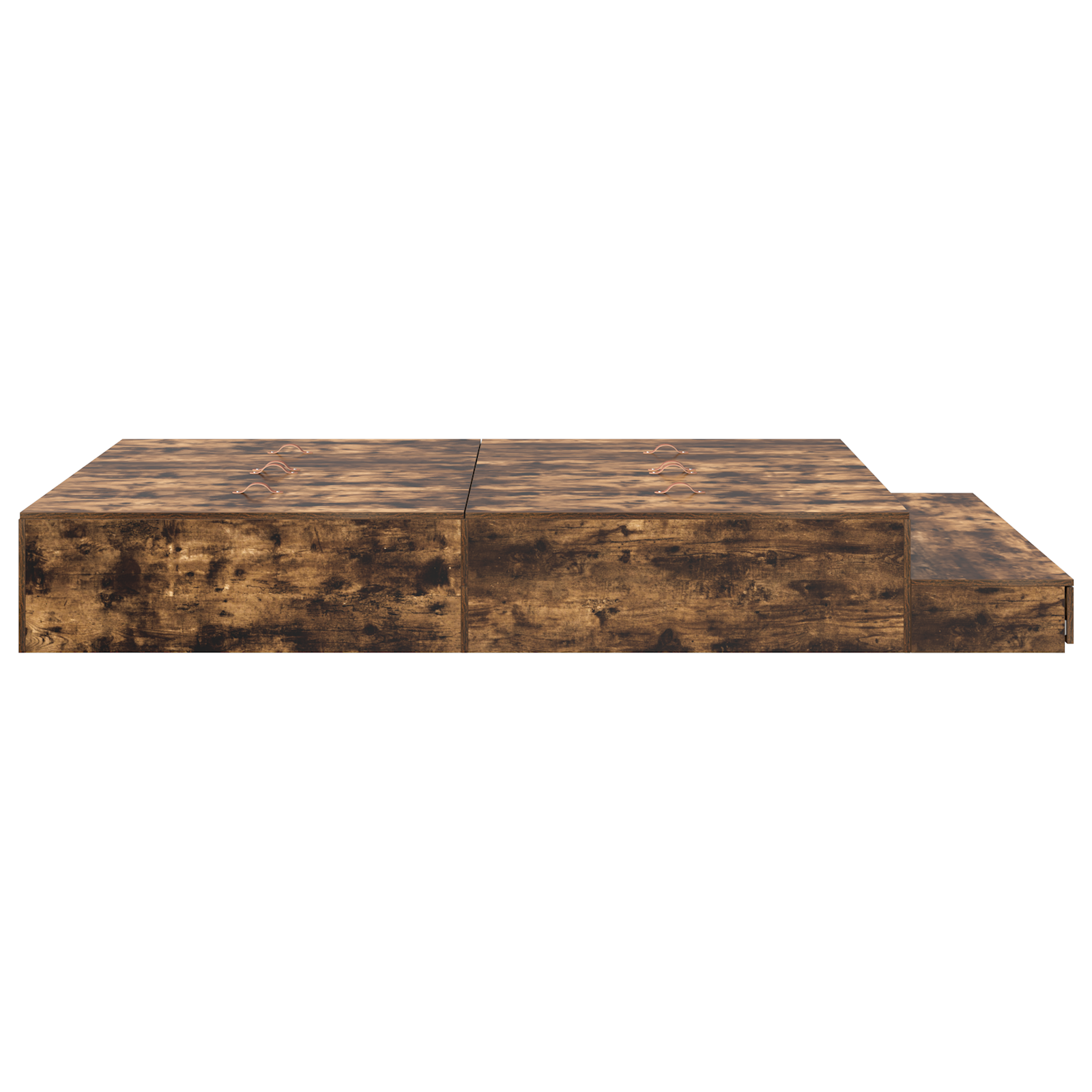 Storage Bed Frame Smoked Oak 140x200 cm - Image 9
