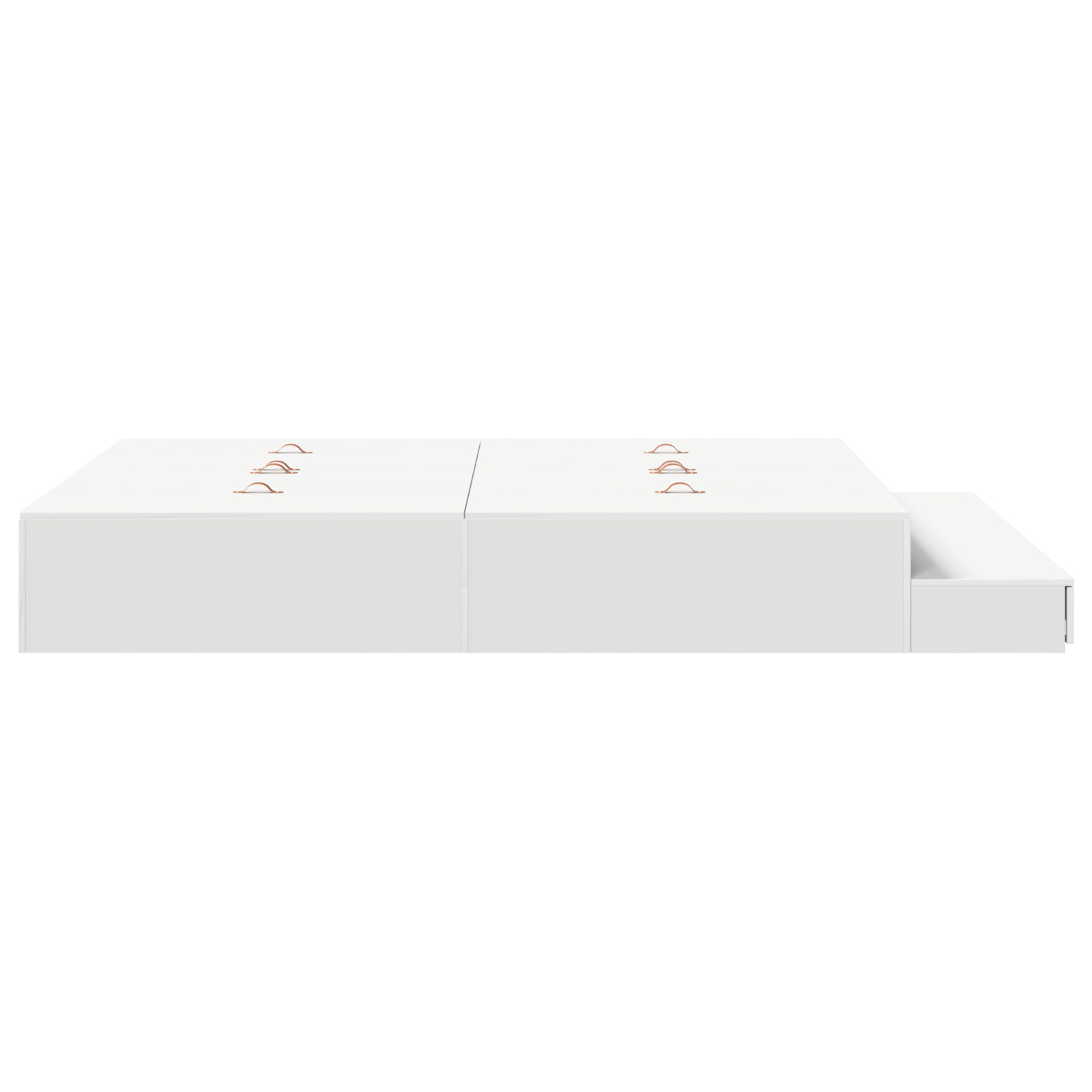Storage Bed Frame White 150x200 cm - Image 8