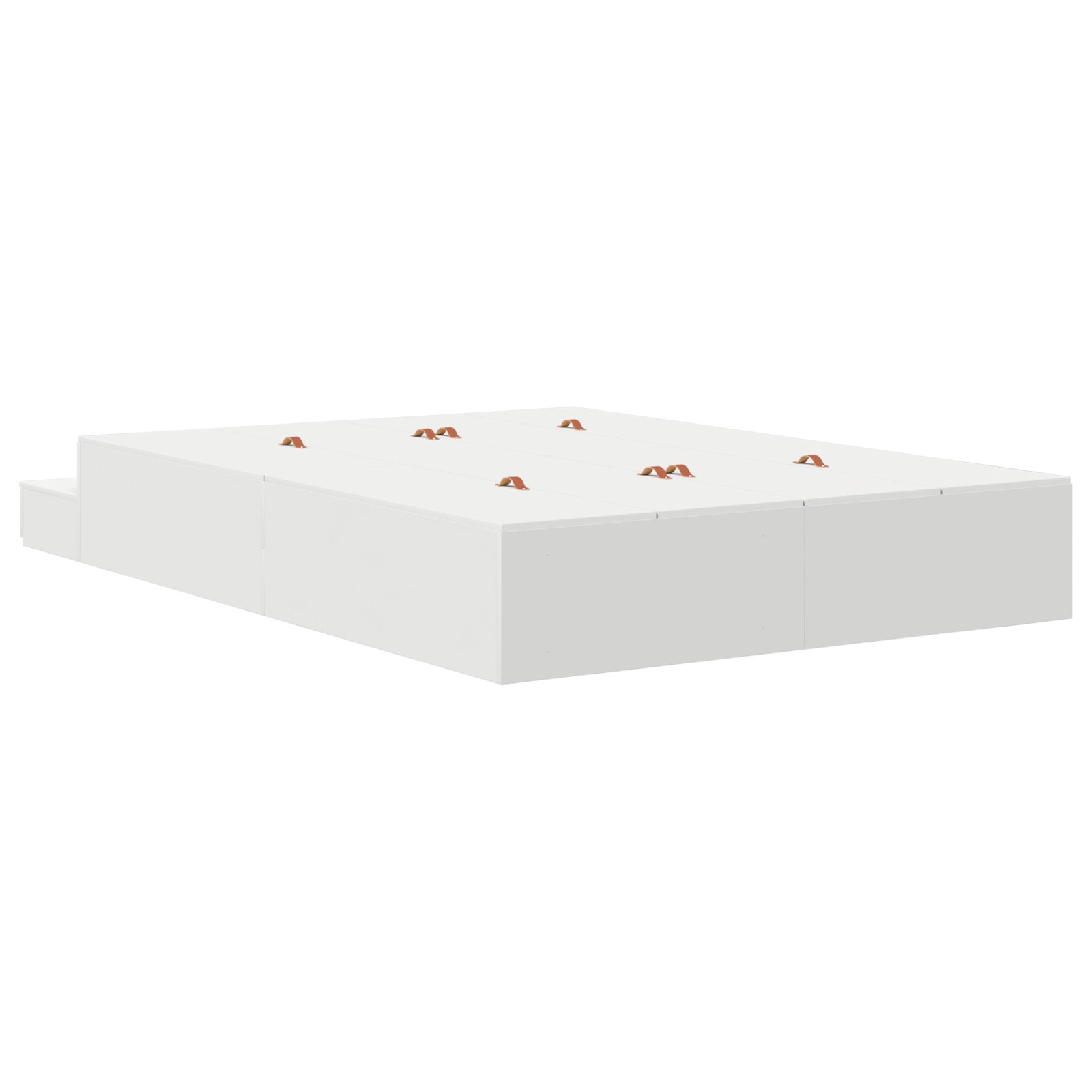 Storage Bed Frame White 160x200 cm - Image 9