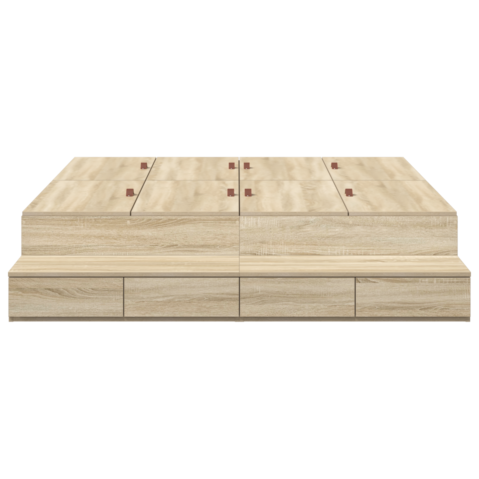 Storage Bed Frame Sonoma Oak 160x200 cm - Image 7