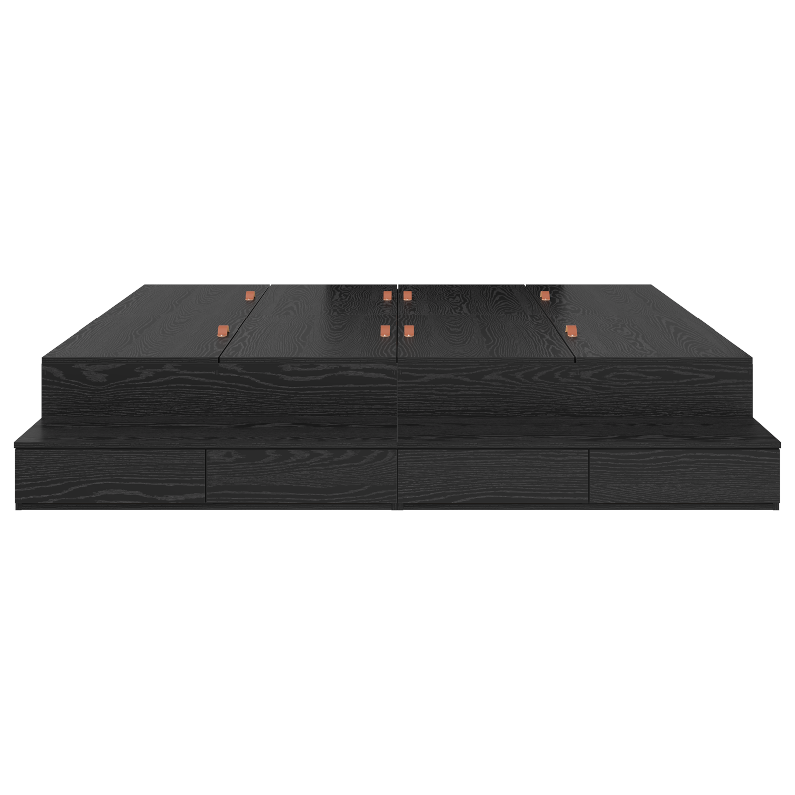 Storage Bed Frame Black Oak 180x200 cm - Image 6