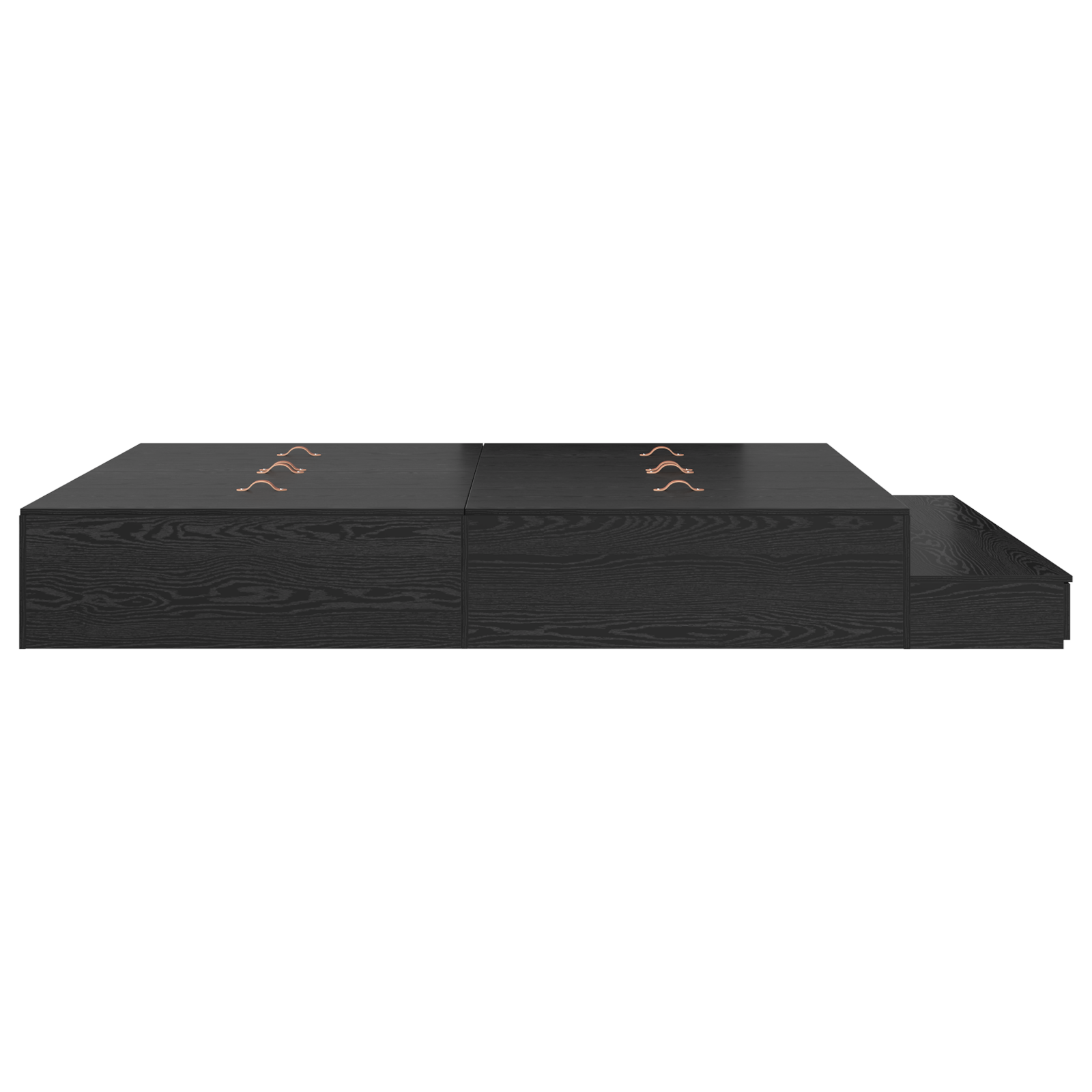 Storage Bed Frame Black Oak 180x200 cm - Image 7
