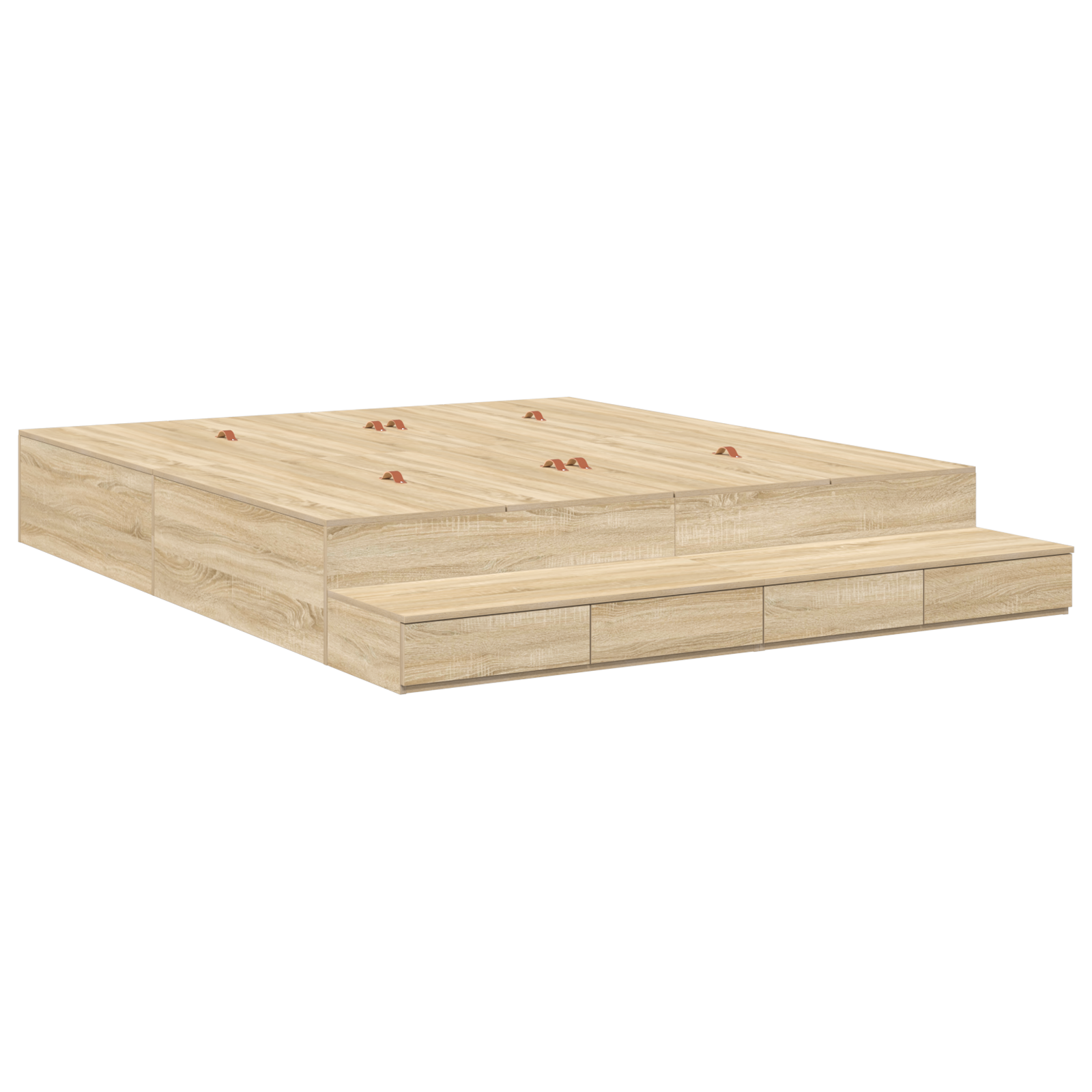 Storage Bed Frame Sonoma Oak 180x200 cm - Image 3