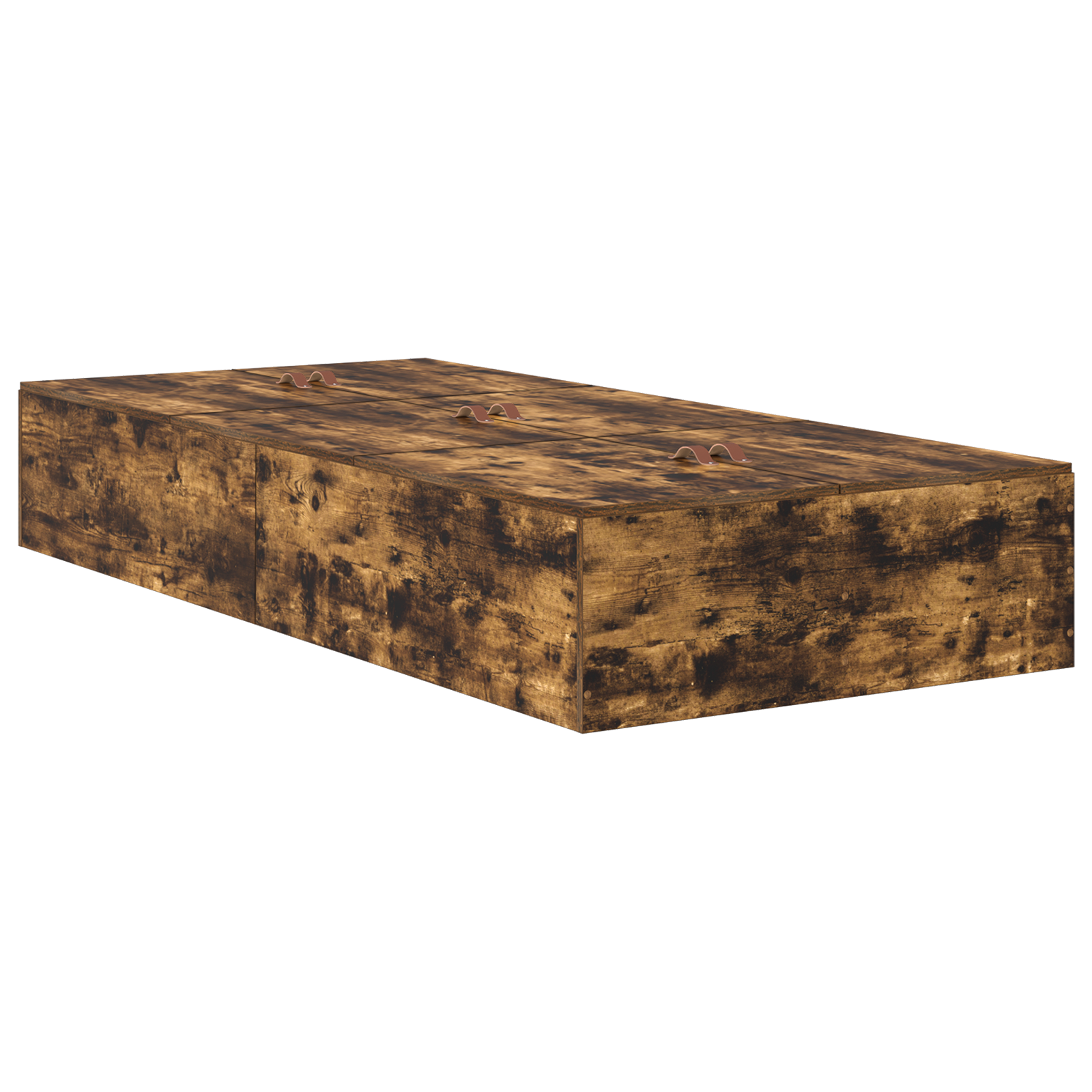 Storage Bed Frame Smoked Oak 75x190 cm - Image 6