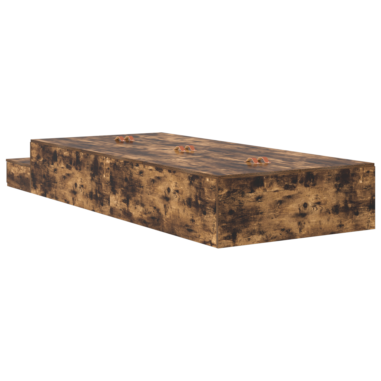 Storage Bed Frame Smoked Oak 75x190 cm - Image 9