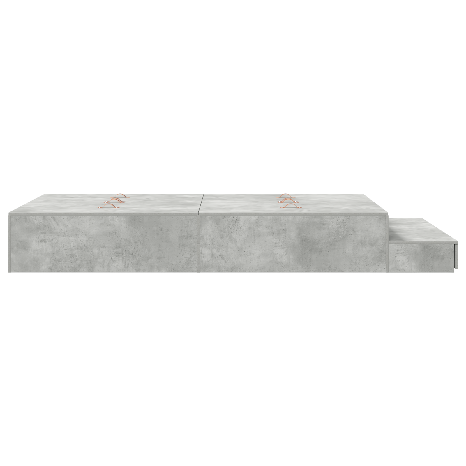 Storage Bed Frame Concrete Grey 120x190 cm - Image 6