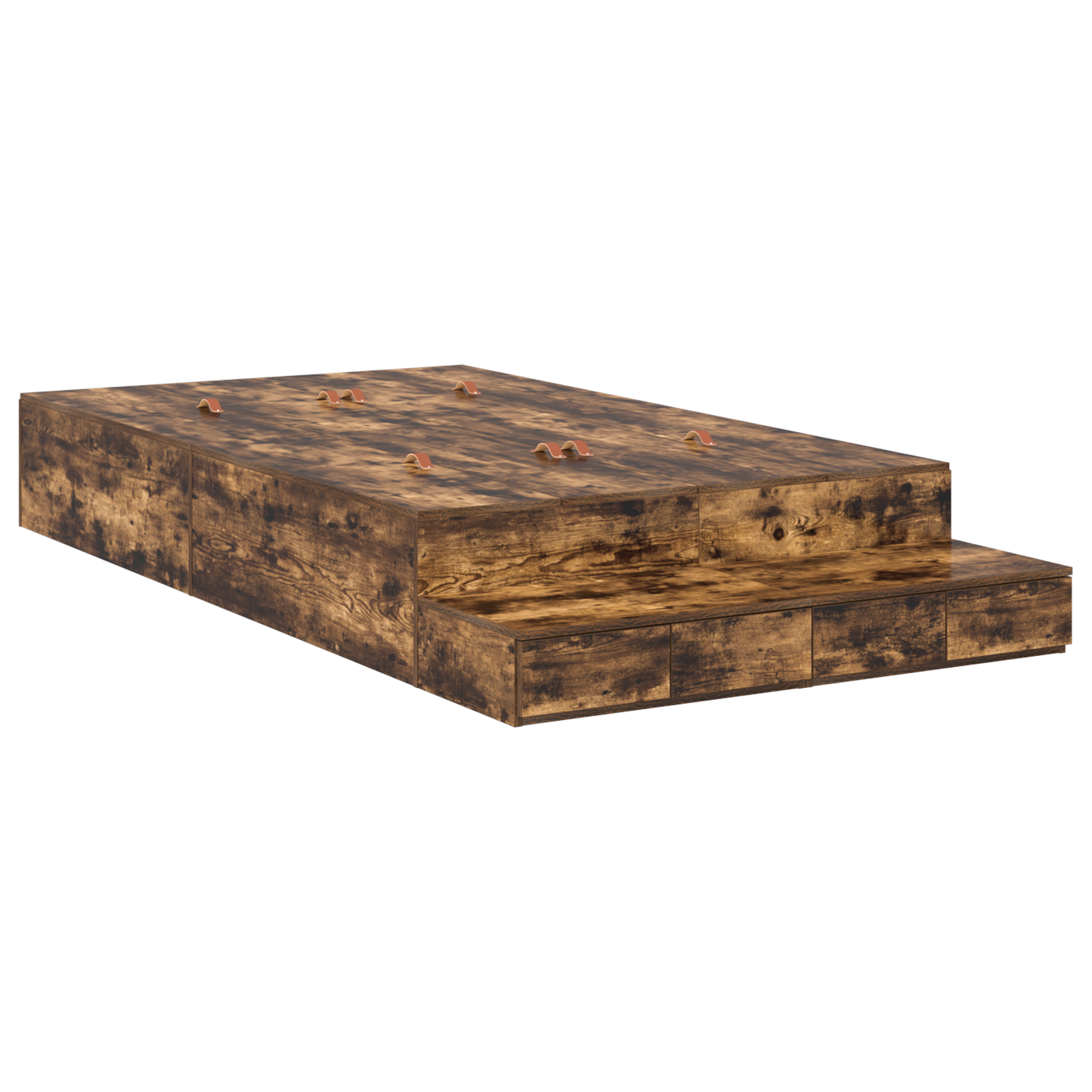 Storage Bed Frame Smoked Oak 120x190 cm - Image 3