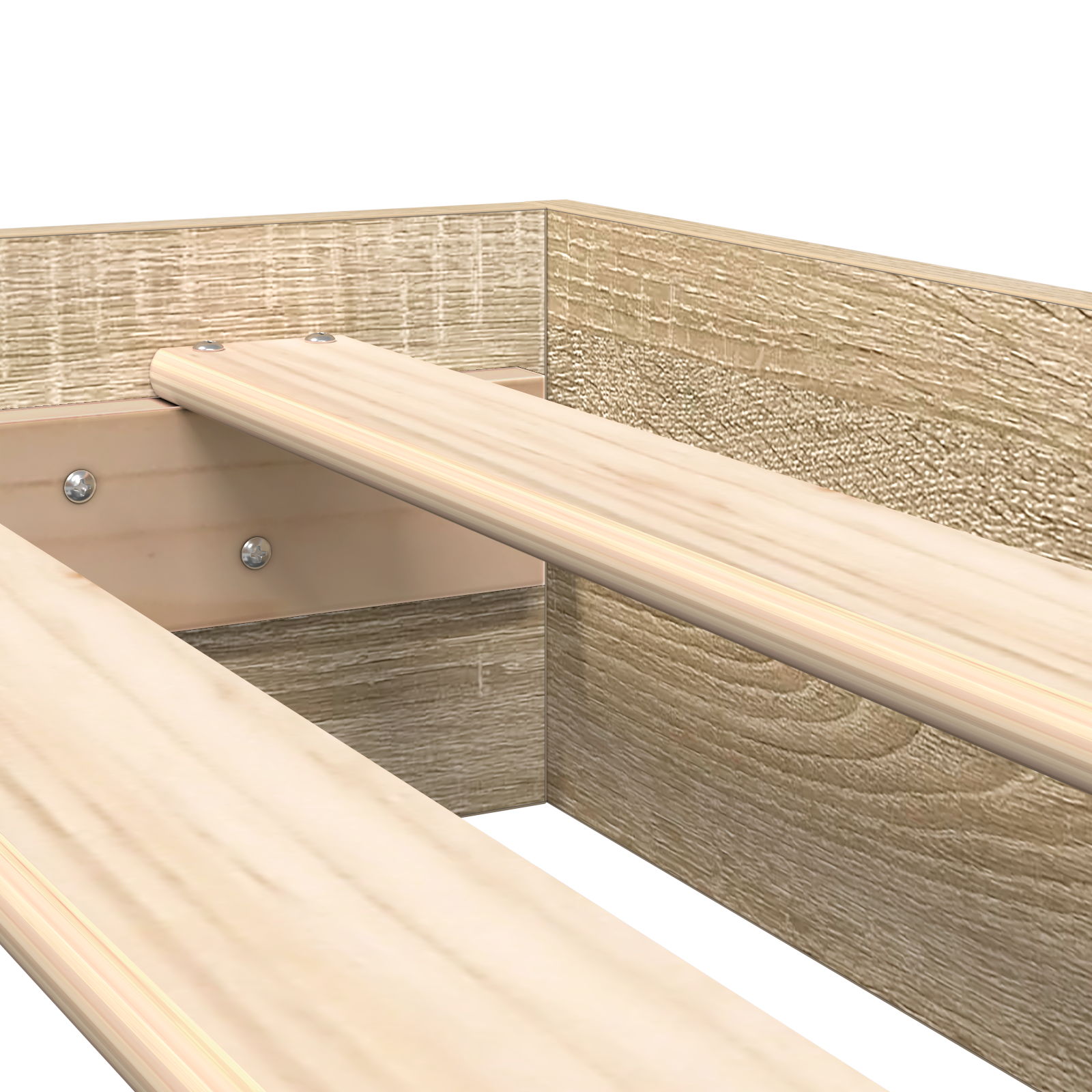 Knygų lentynos lova Sonoma ąžuolas 100x200 cm inžinerinė mediena - Image 10