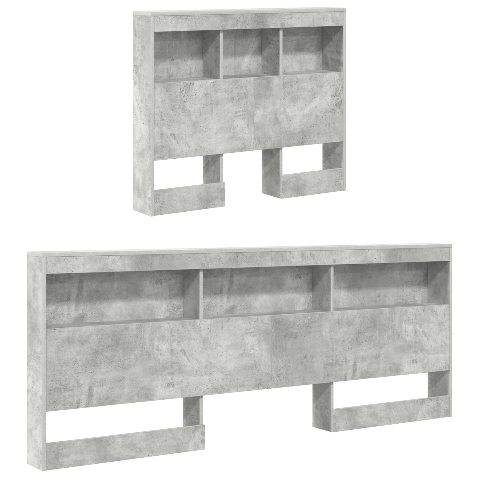 Bibliotekos Lova Betono Pilka 100x200 cm Inžinerinis Medis - Image 5