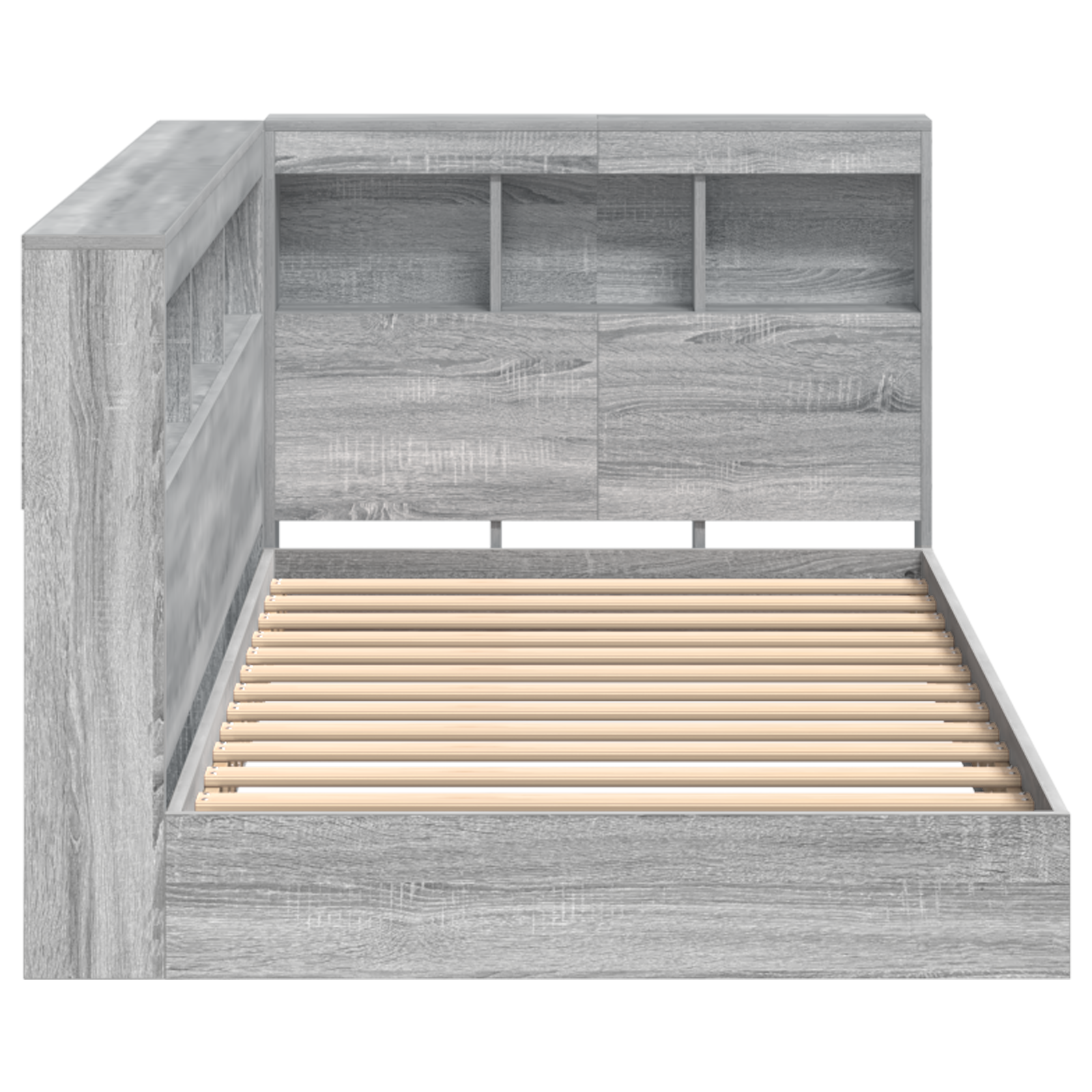Knygų spinta-lova Pilka Sonoma 100x200 cm Inžinerinė mediena - Image 7